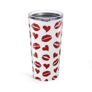 Hearts and Kisses Valentine's Day Tumbler-Phoenix Styles