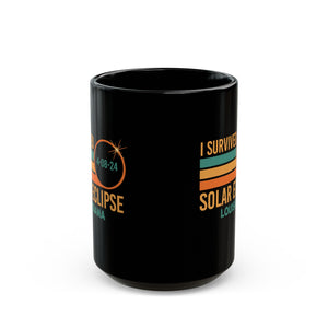 I Survived Solar Eclipse Louisiana Black Mug (11oz, 15oz)-Phoenix Styles