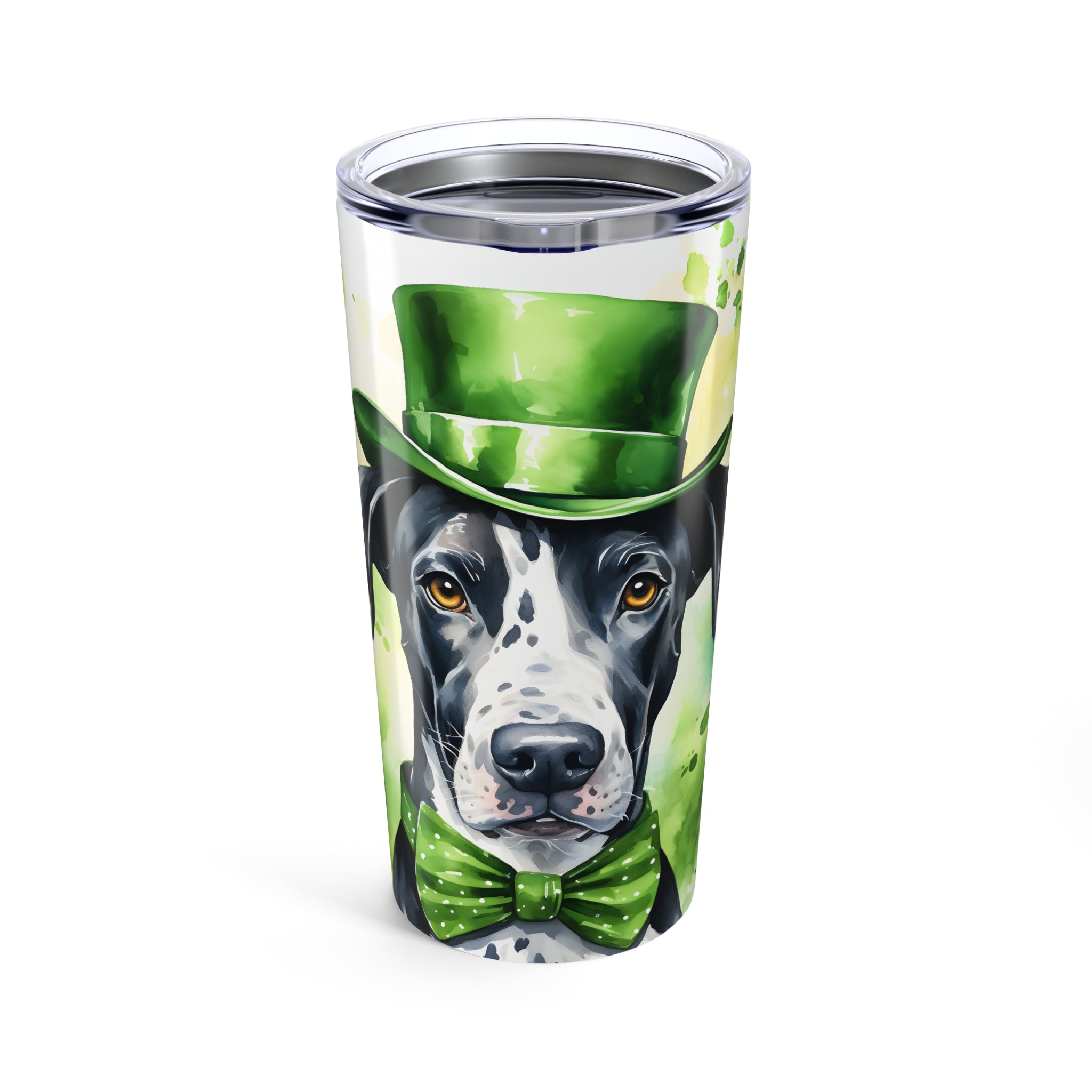 Dane- St. Patrick's Day Dog Tumbler with Green Theme