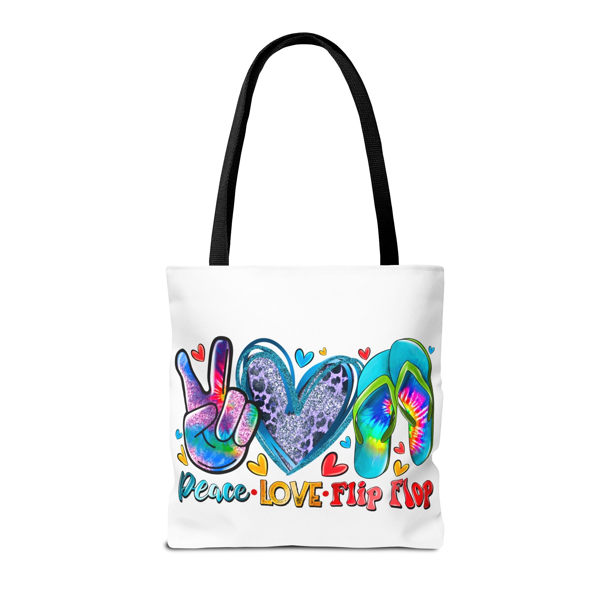 Peace Love Flip Flop Tote Bag-Phoenix Styles