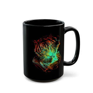 Smokin Tiger Black Mug (11oz, 15oz)-Phoenix Styles