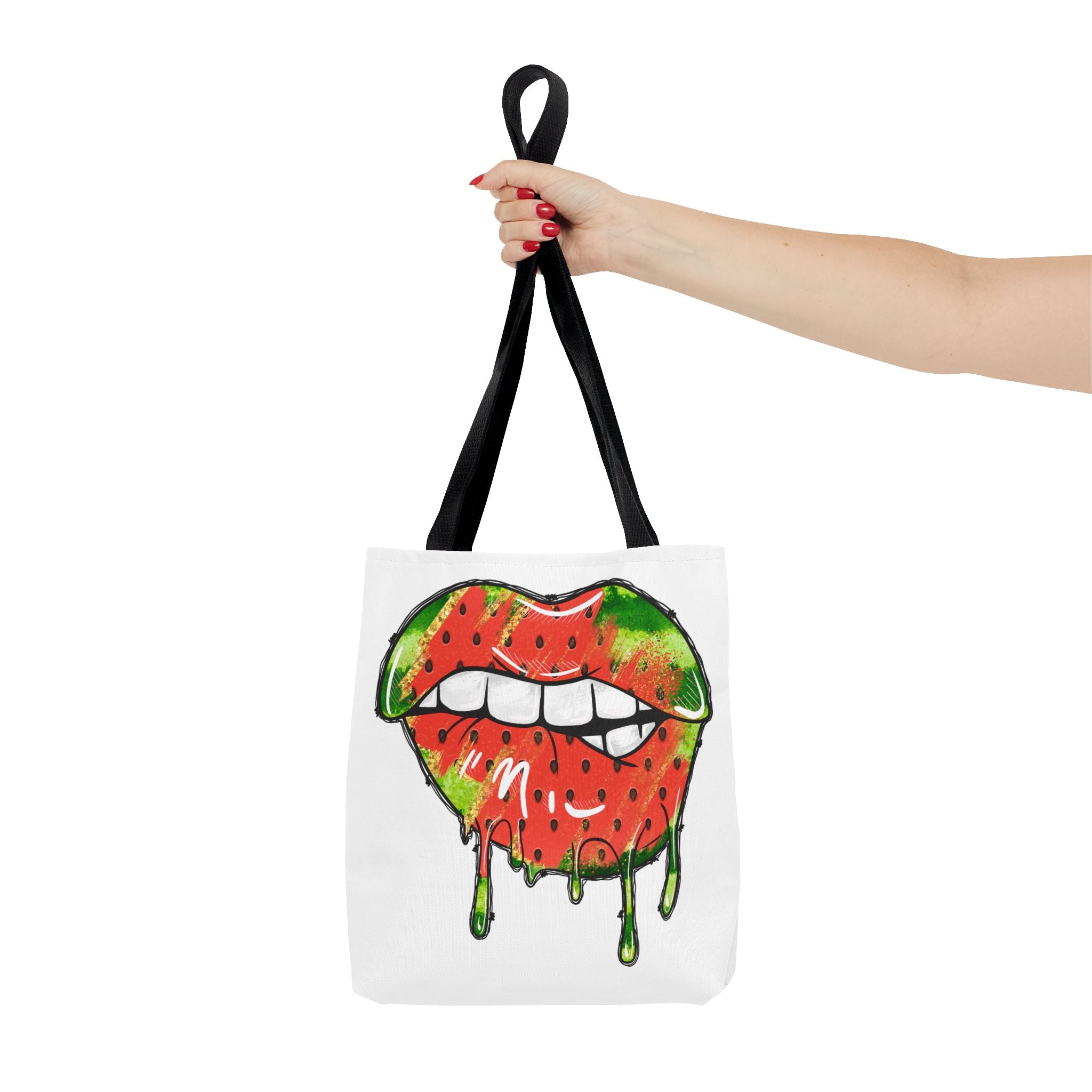 Watermelon Lips Tote Bag (AOP)-Phoenix Styles