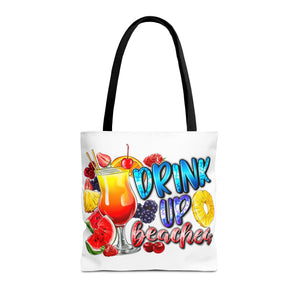 Drink up Beaches Tote Bag-Phoenix Styles