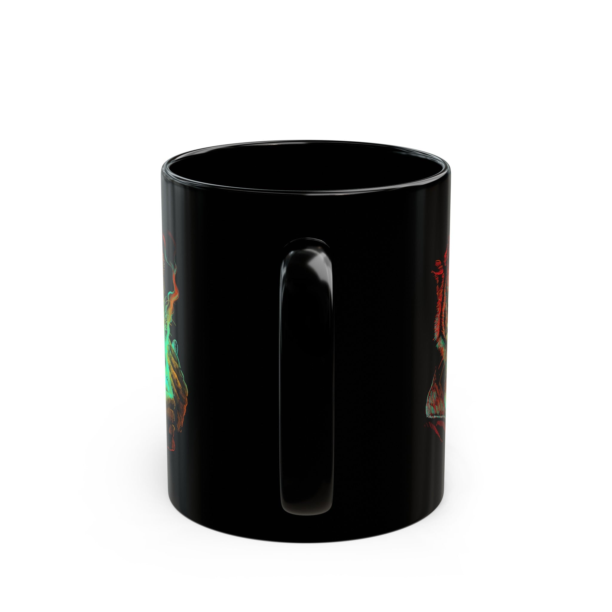 Smokin Tiger Black Mug (11oz, 15oz)-Phoenix Styles