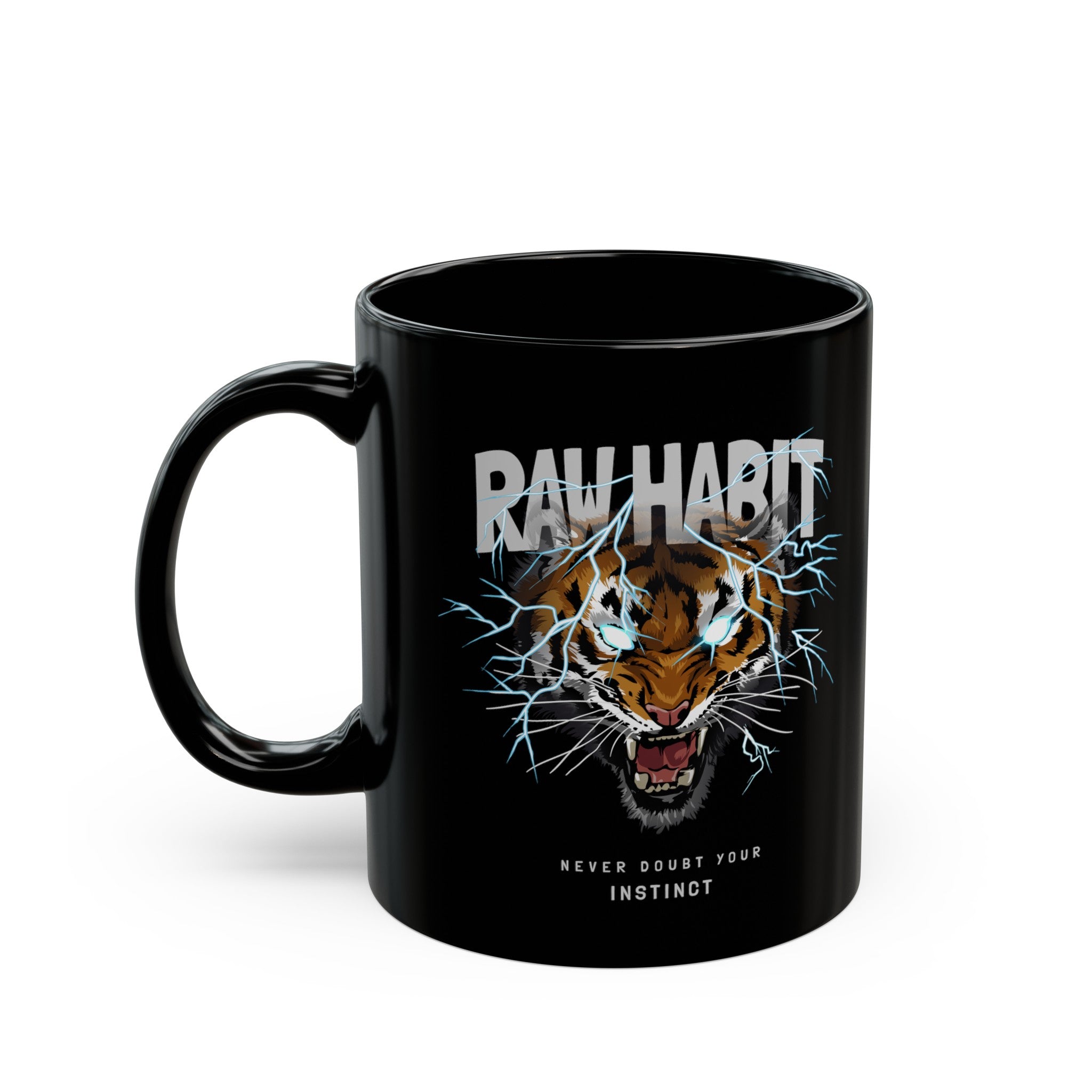 Raw Habit Black Mug (11oz, 15oz)-Phoenix Styles