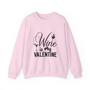 Wine Is My Valentine-Valentine's Day Crewneck Sweatshirt-Phoenix Styles