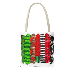 Watermelon Brush Stroke Tote Bag-Phoenix Styles