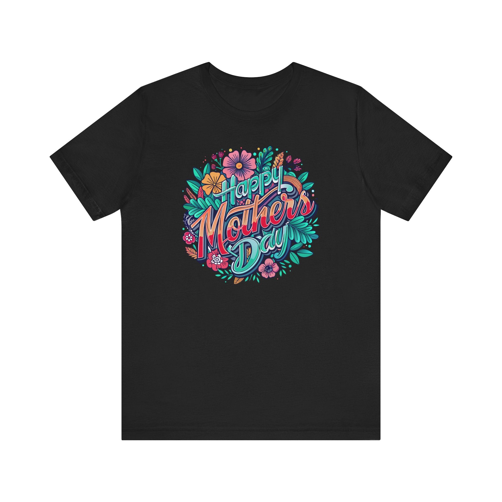 Happy Mother's Day Jersey Short Sleeve Tee - Colorful Graffiti Design