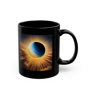 3D Art Solar Eclipse Black Mug (11oz, 15oz)-Phoenix Styles