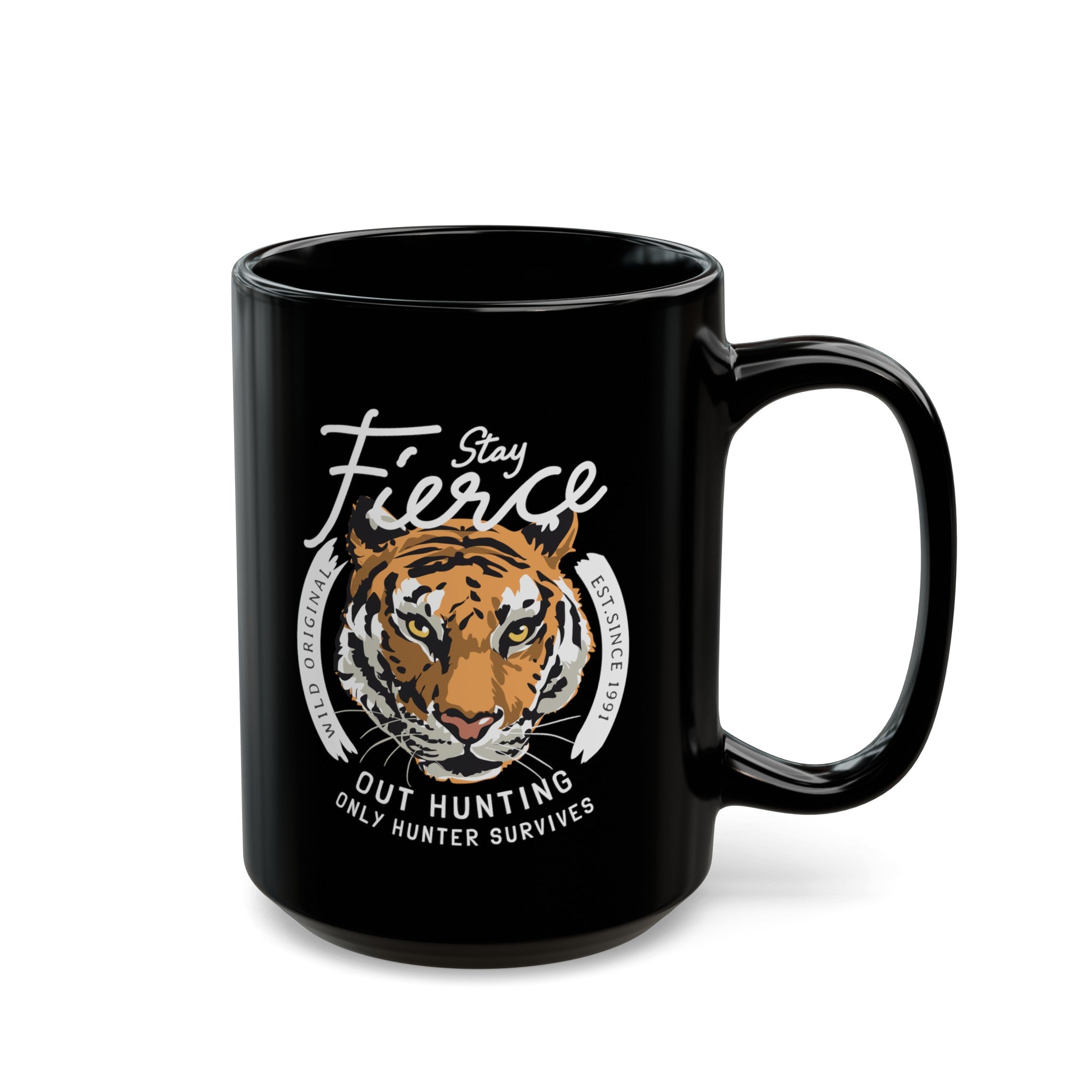 Stay Fierced Black Mug (11oz, 15oz)-Phoenix Styles