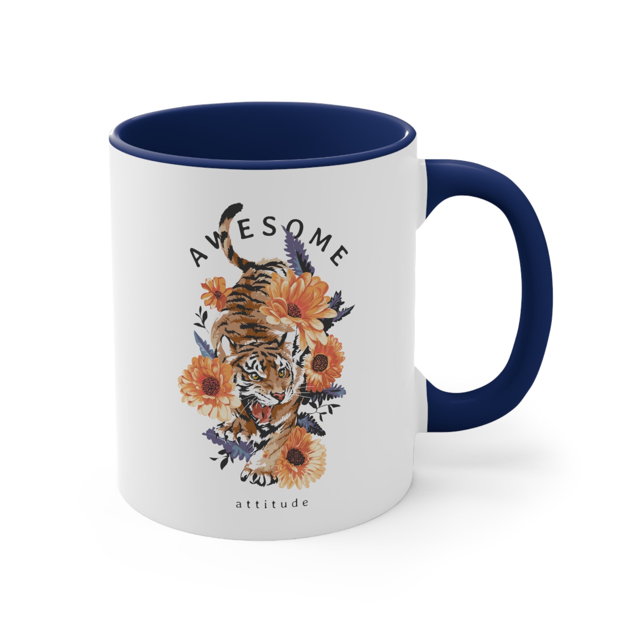 Awesome Tiger Accent Coffee Mug, 11oz-Phoenix Styles