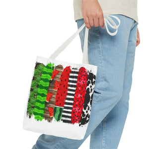 Watermelon Brush Stroke Tote Bag-Phoenix Styles