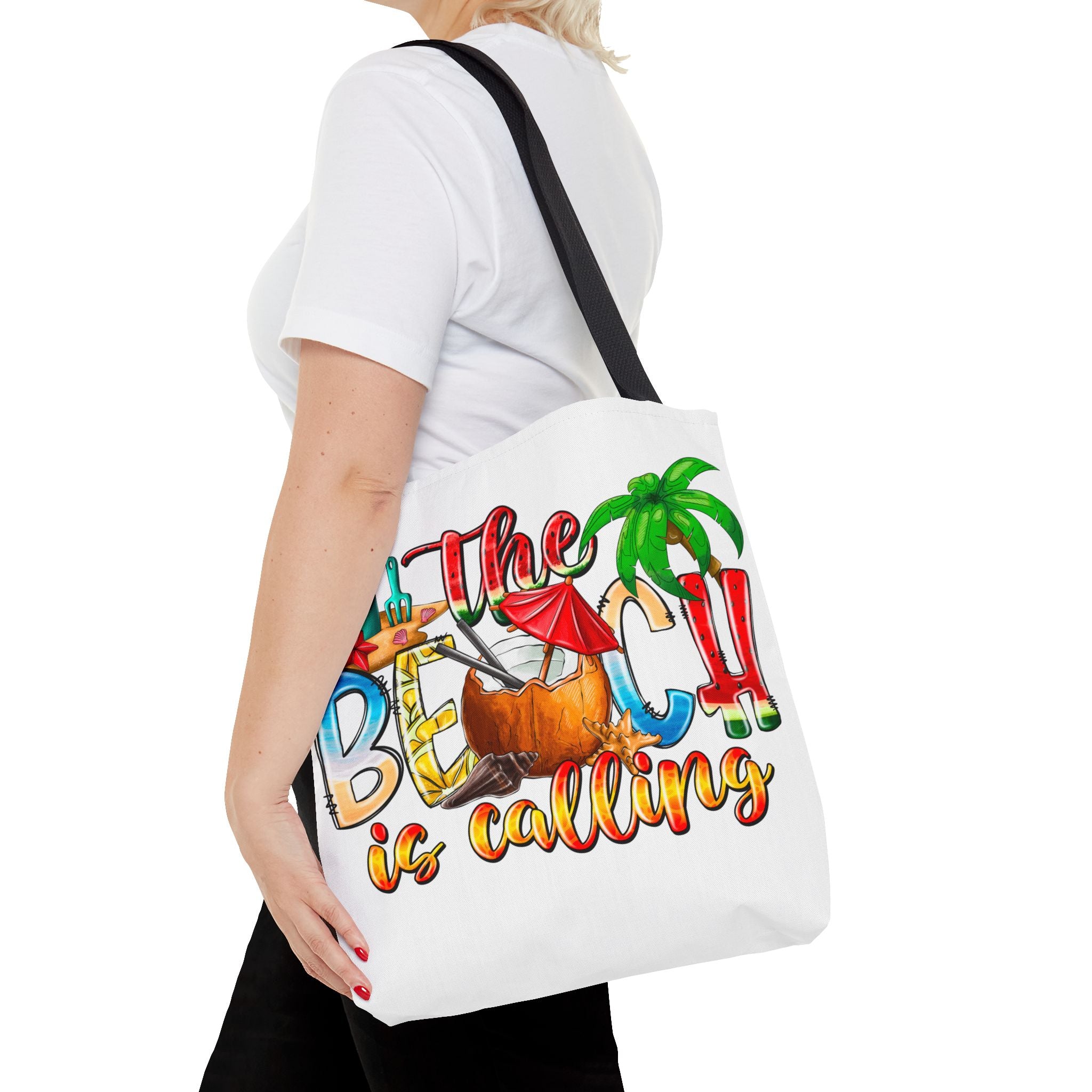 The Beach is Calling Tote Bag-Phoenix Styles