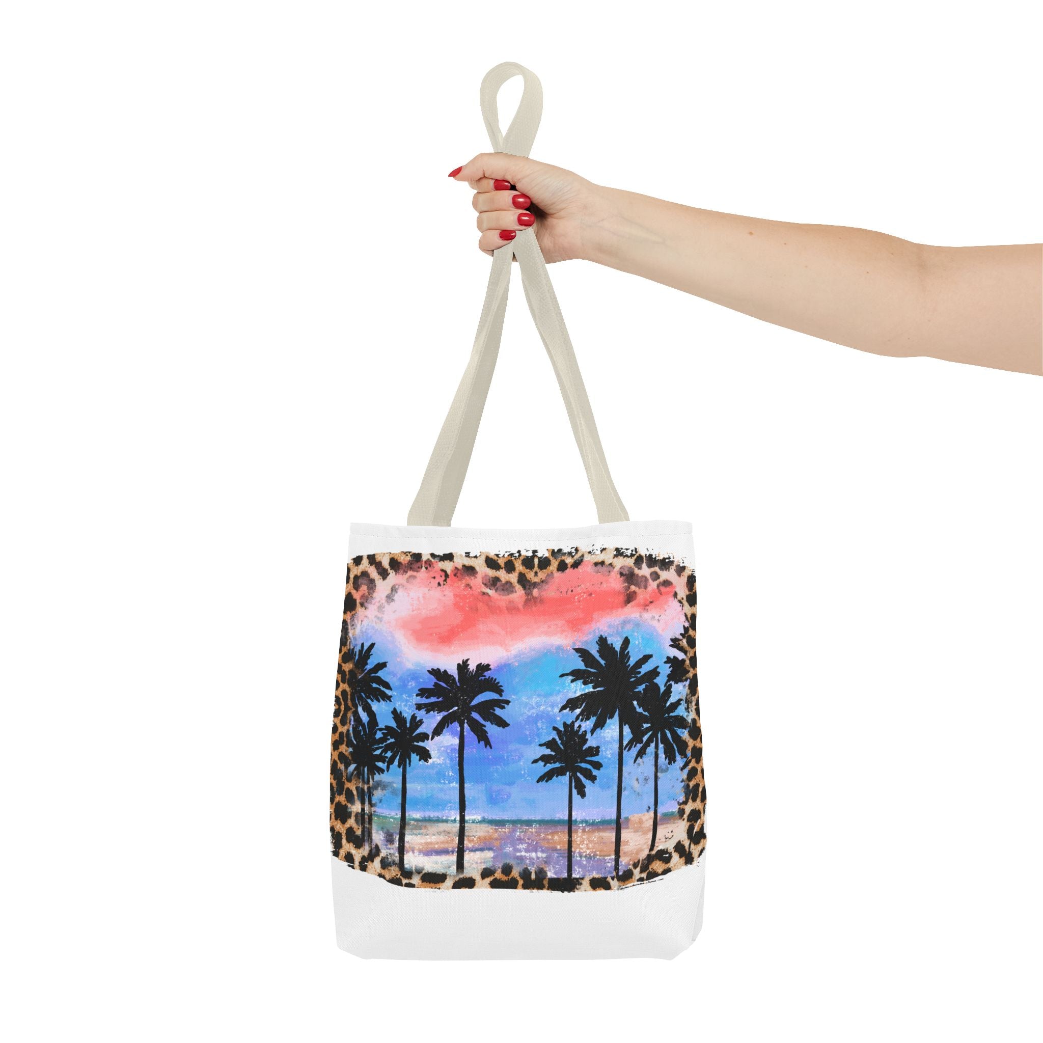 Summer with Leopard Background Tote Bag-Phoenix Styles