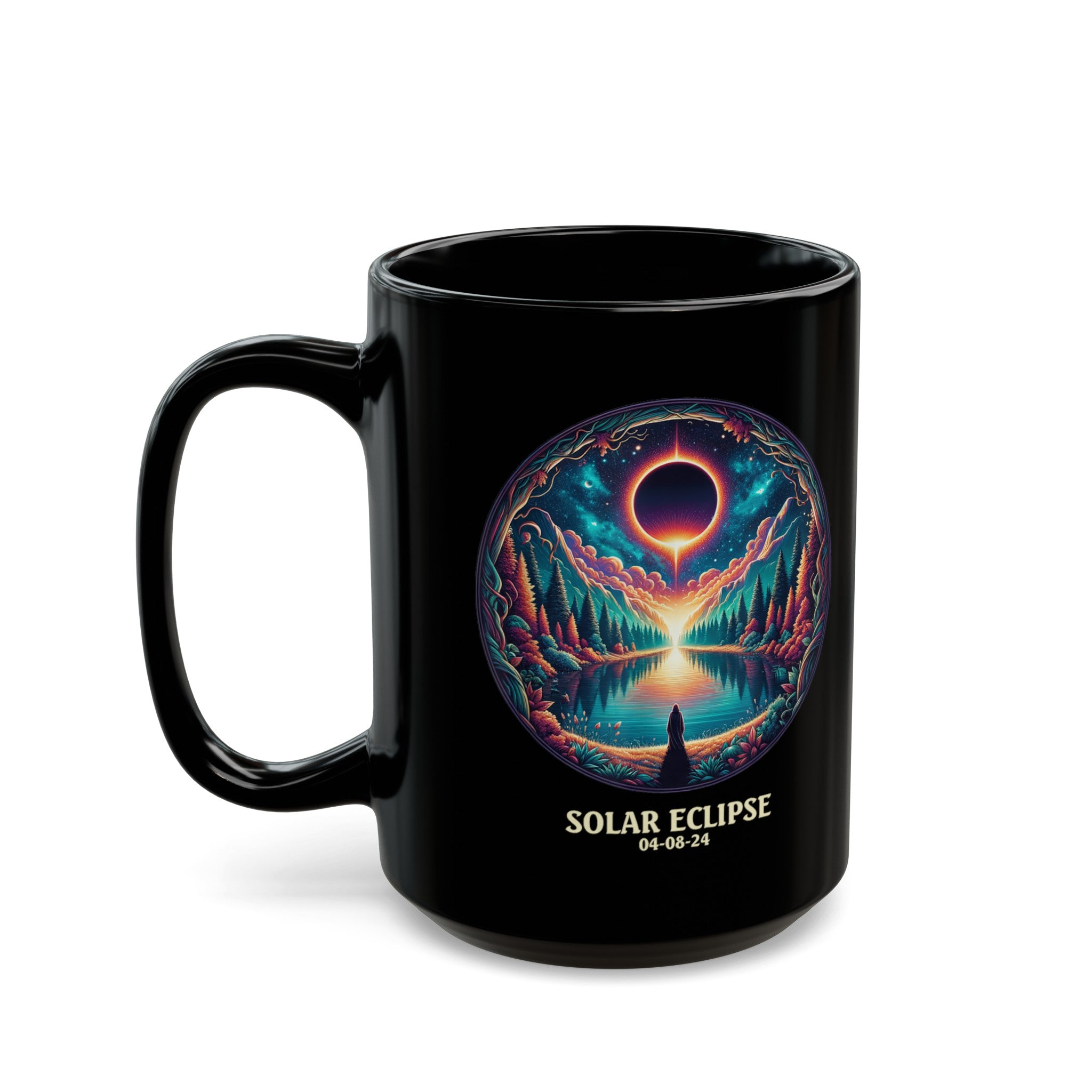 Solar Eclipse Black Mug (11oz, 15oz)-Phoenix Styles