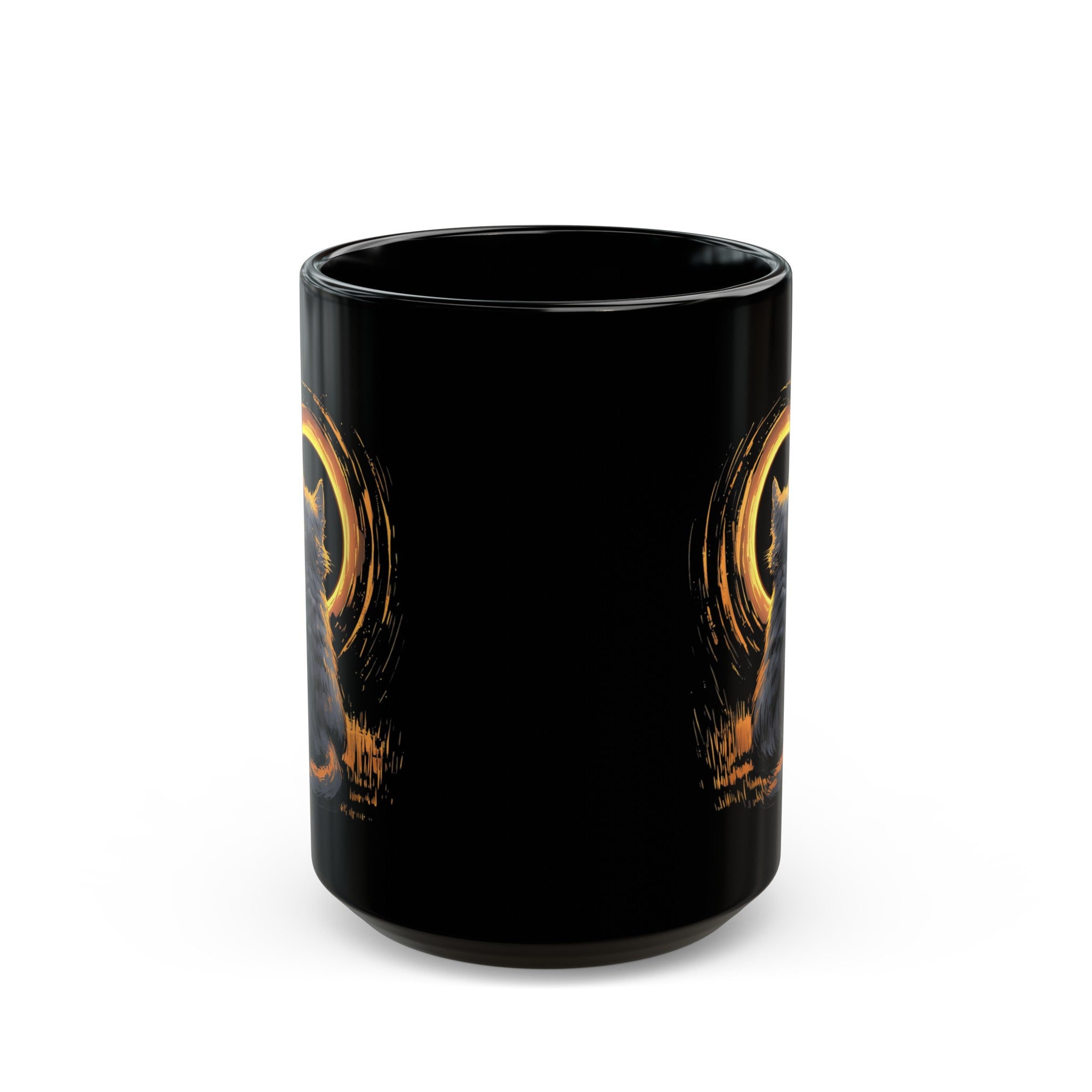 Solar Kitty Black Mug (11oz, 15oz)-Phoenix Styles