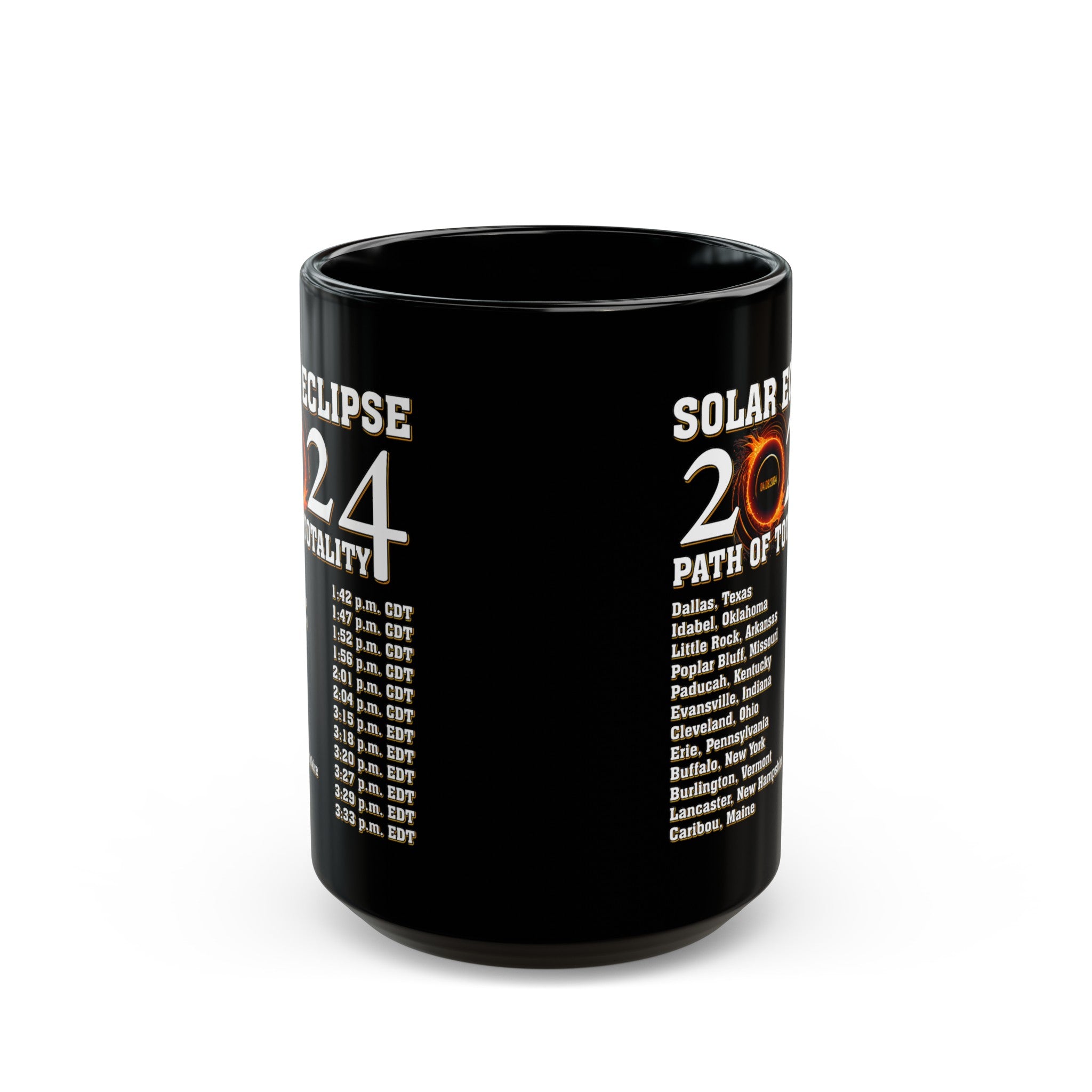 Solar Eclipse Black Mug (11oz, 15oz)-Phoenix Styles