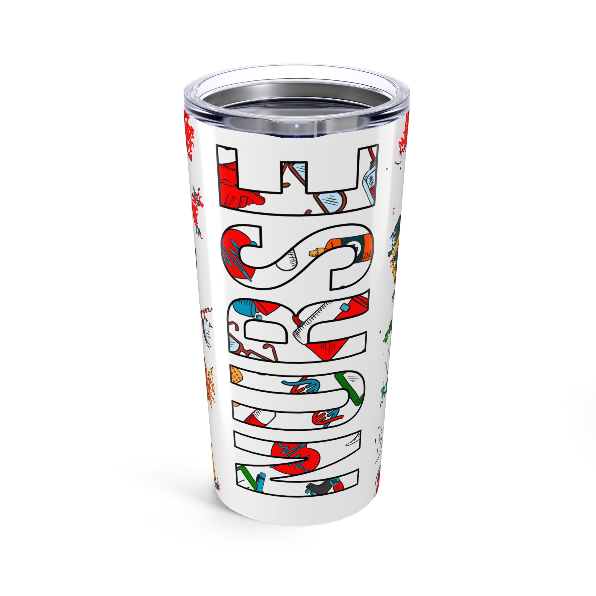 Nurse 20oz Tumbler - Colorful Medical Design - Perfect Gift for Healthcare Workers