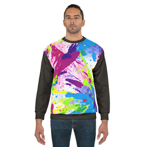 Canvas Chaos Paint Platter Sweatshirt-Phoenix Styles