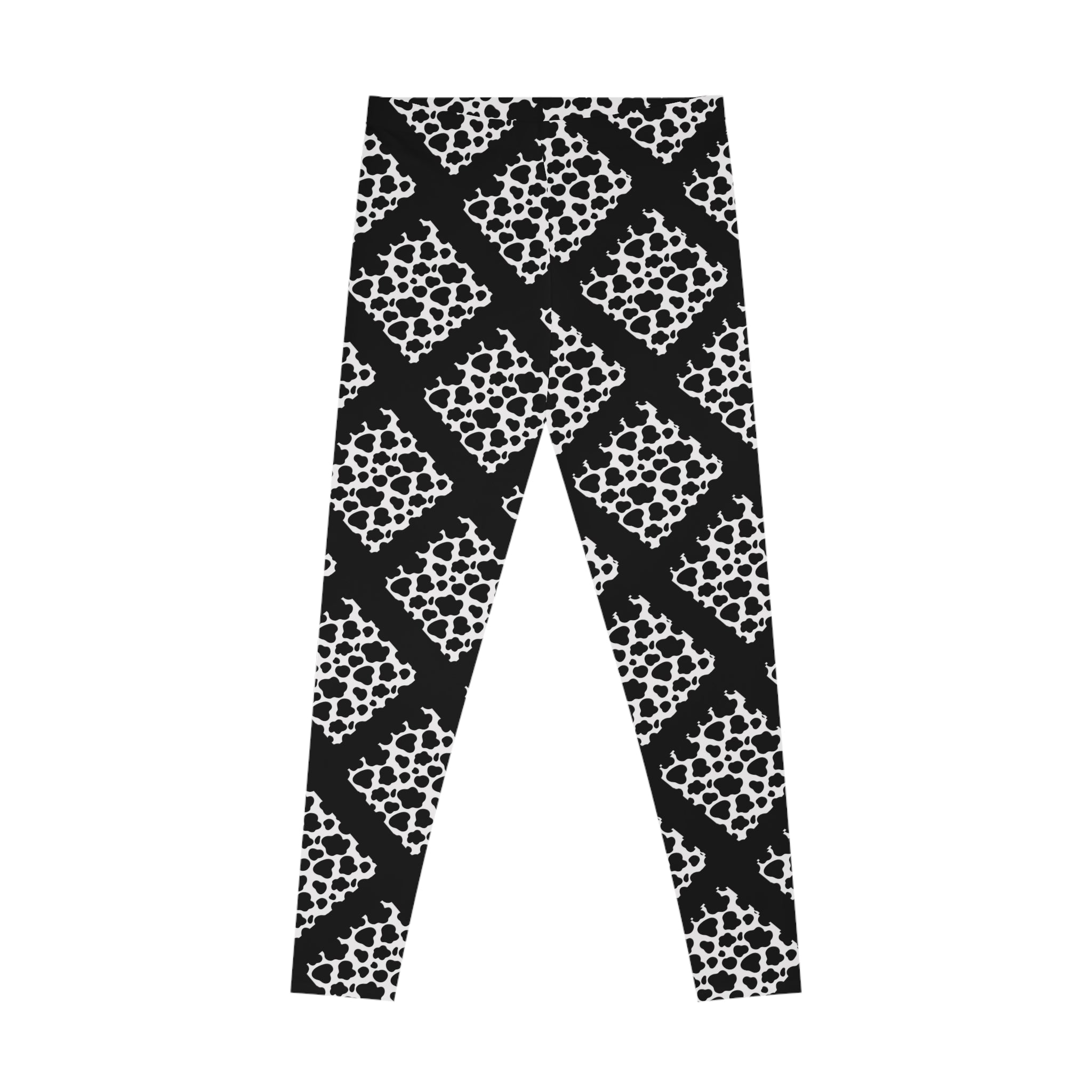 Jungle Beat Black Cow Print Leggings