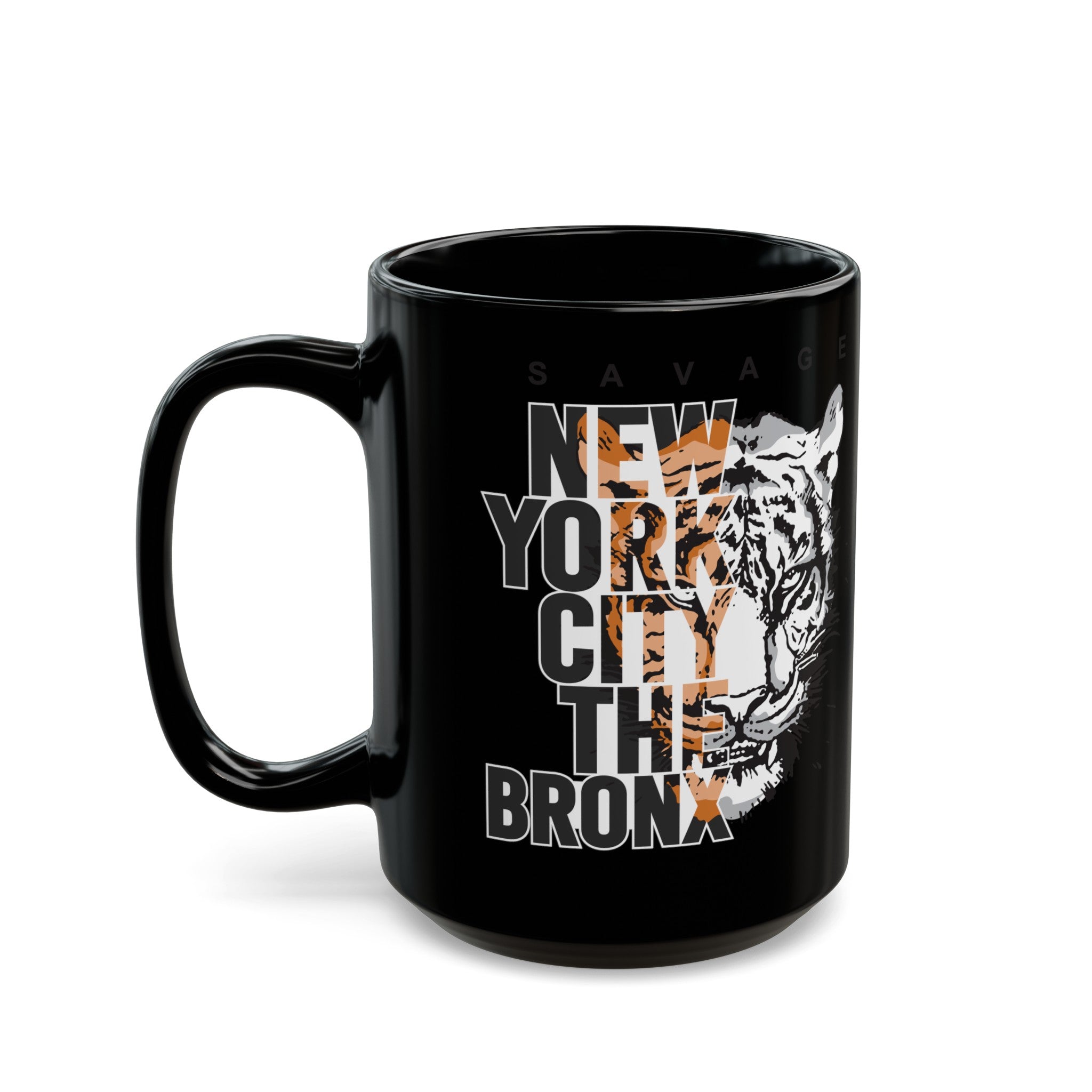 New York City The Bronx Black Mug (11oz, 15oz)-Phoenix Styles