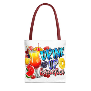 Drink up Beaches Tote Bag-Phoenix Styles