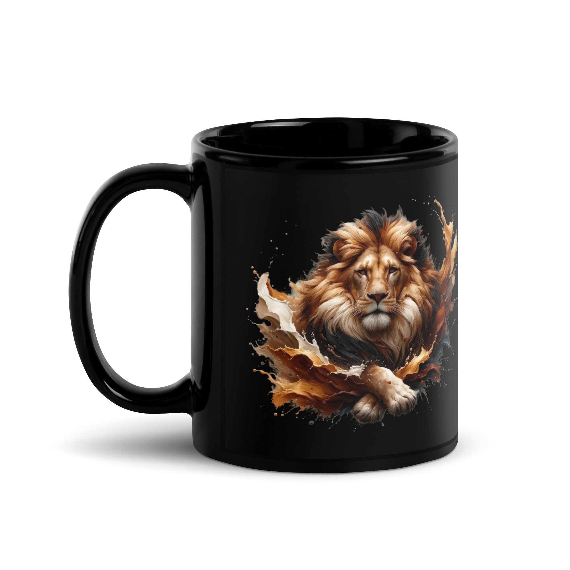 Lion Black Mug-Phoenix Styles