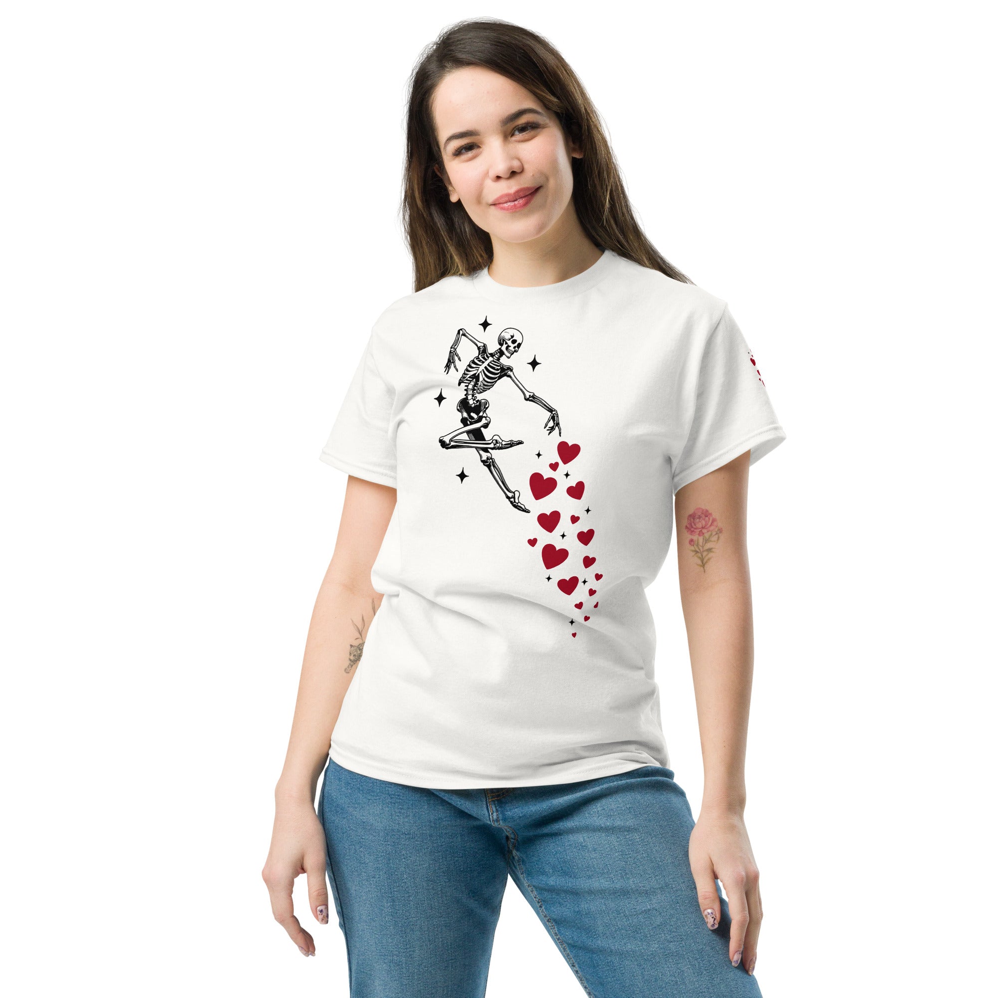 Skeleton Valentines Unisex classic tee-Phoenix Styles