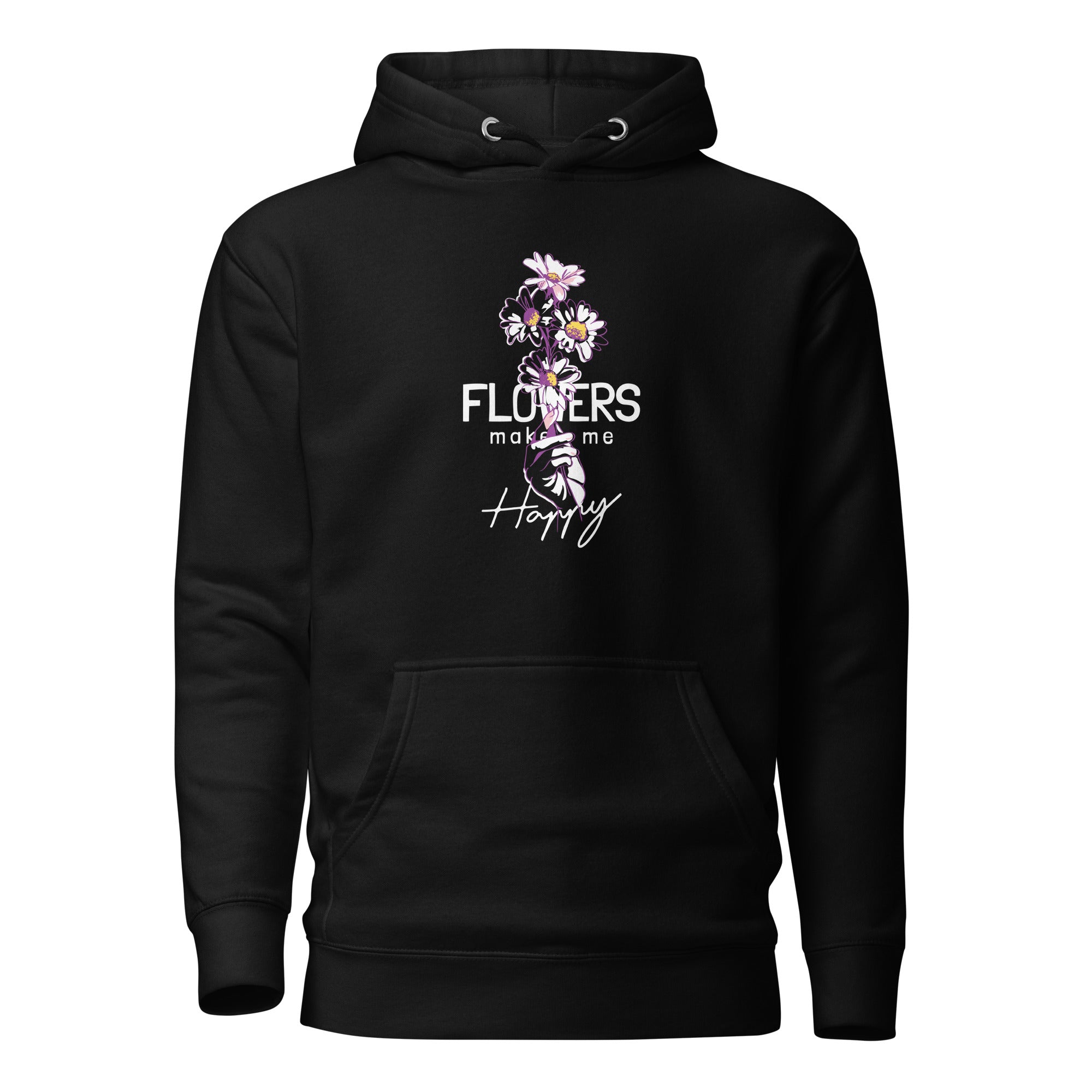 Flowers Makes Me Happy Hoodie-Phoenix Styles