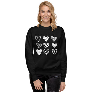 Hearts Premium Sweatshirt-Phoenix Styles