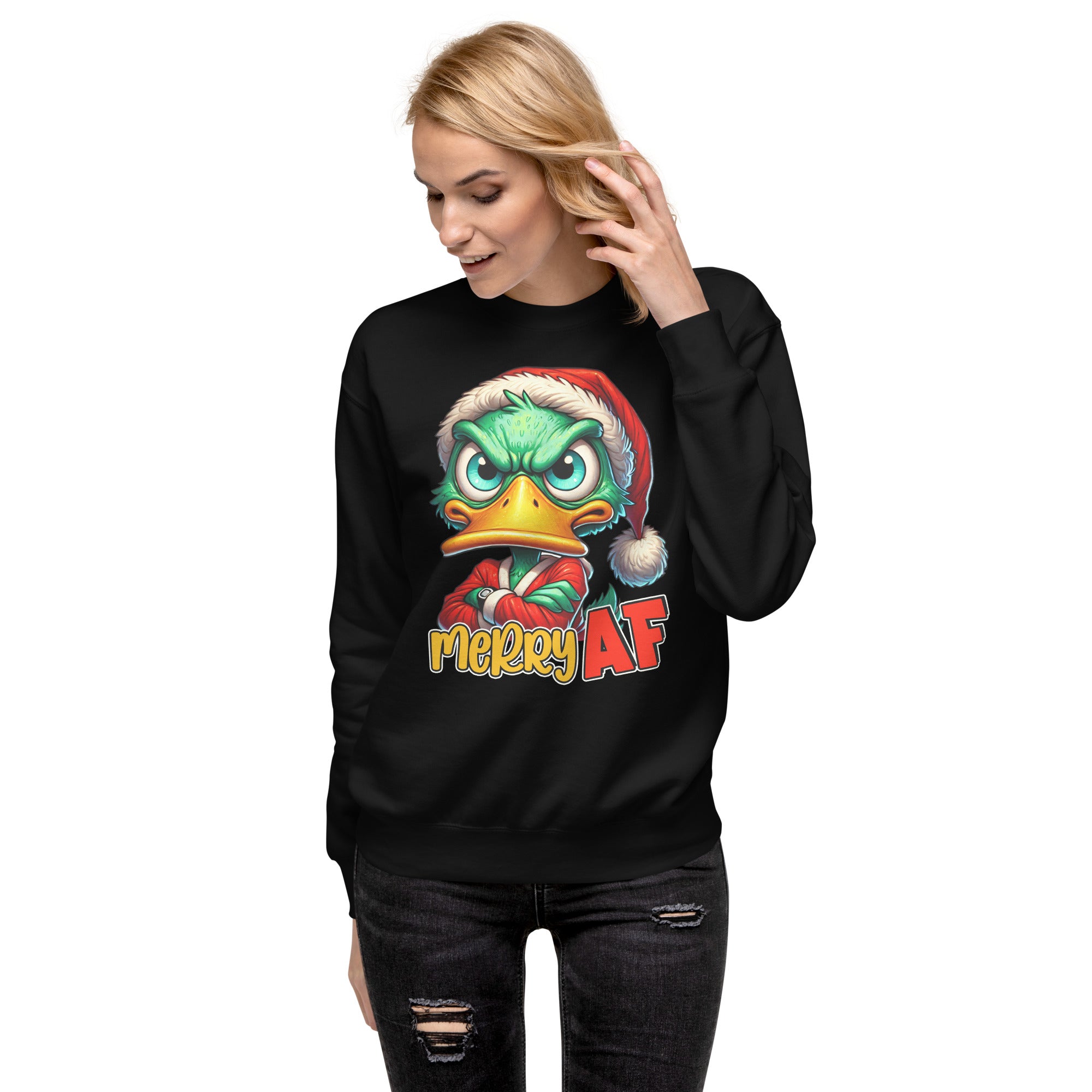 Merry AF Unisex Premium Sweatshirt-Phoenix Styles