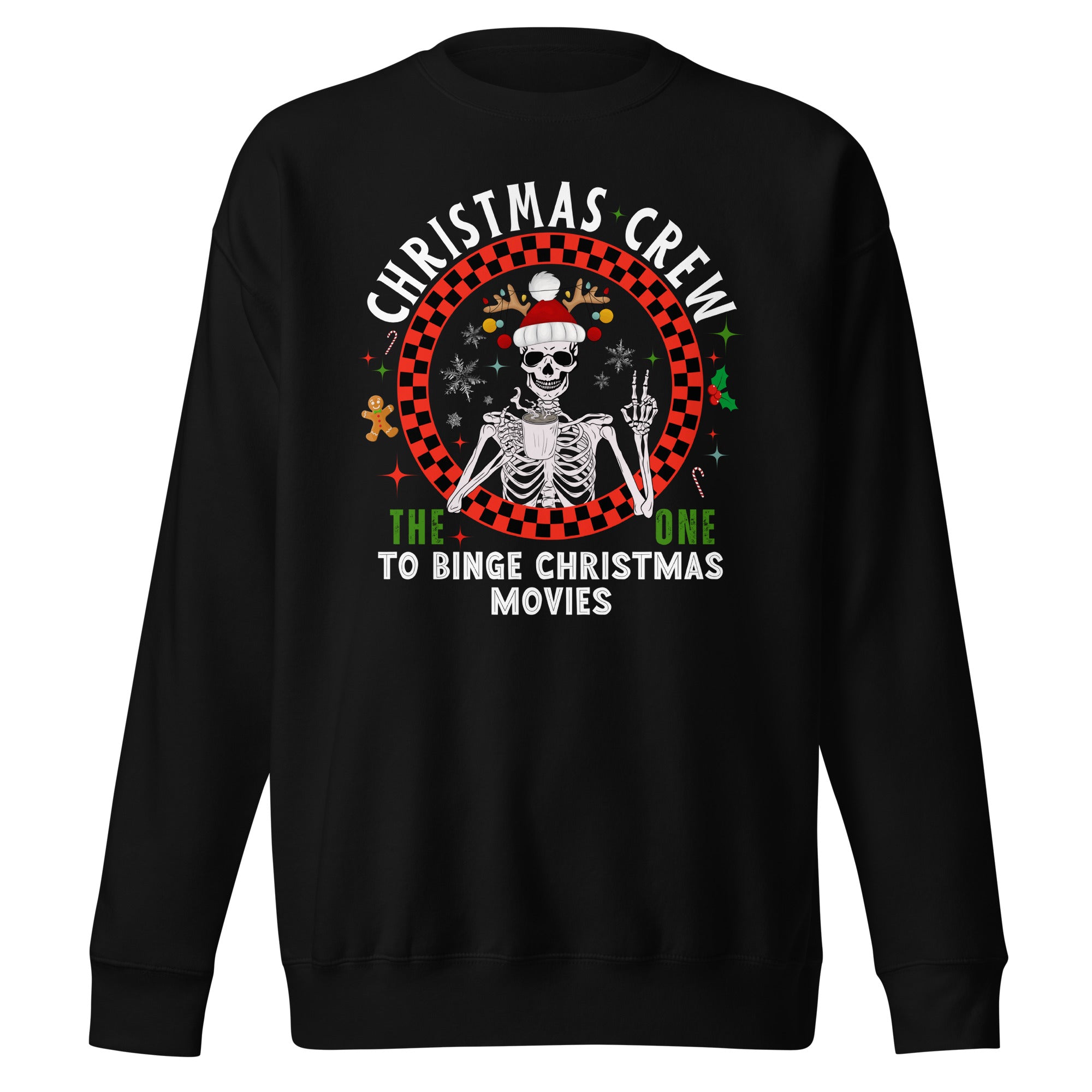 The One To Binge Christmas Movies Premium Sweatshirt-Phoenix Styles