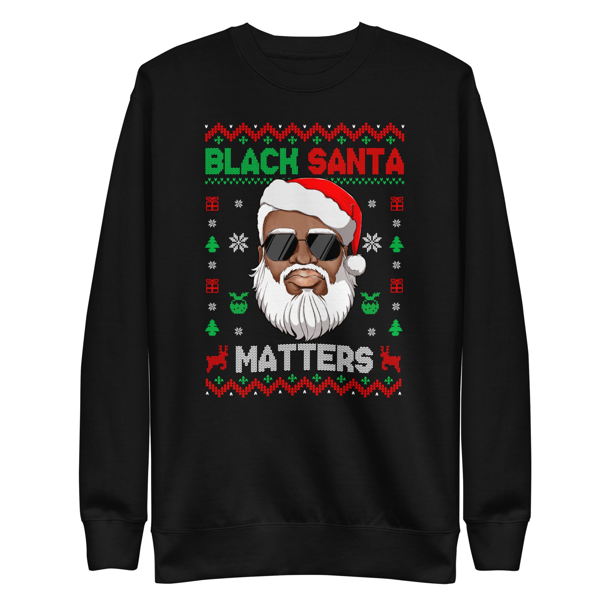 Black Santa Matters Unisex Premium Sweatshirt-Phoenix Styles