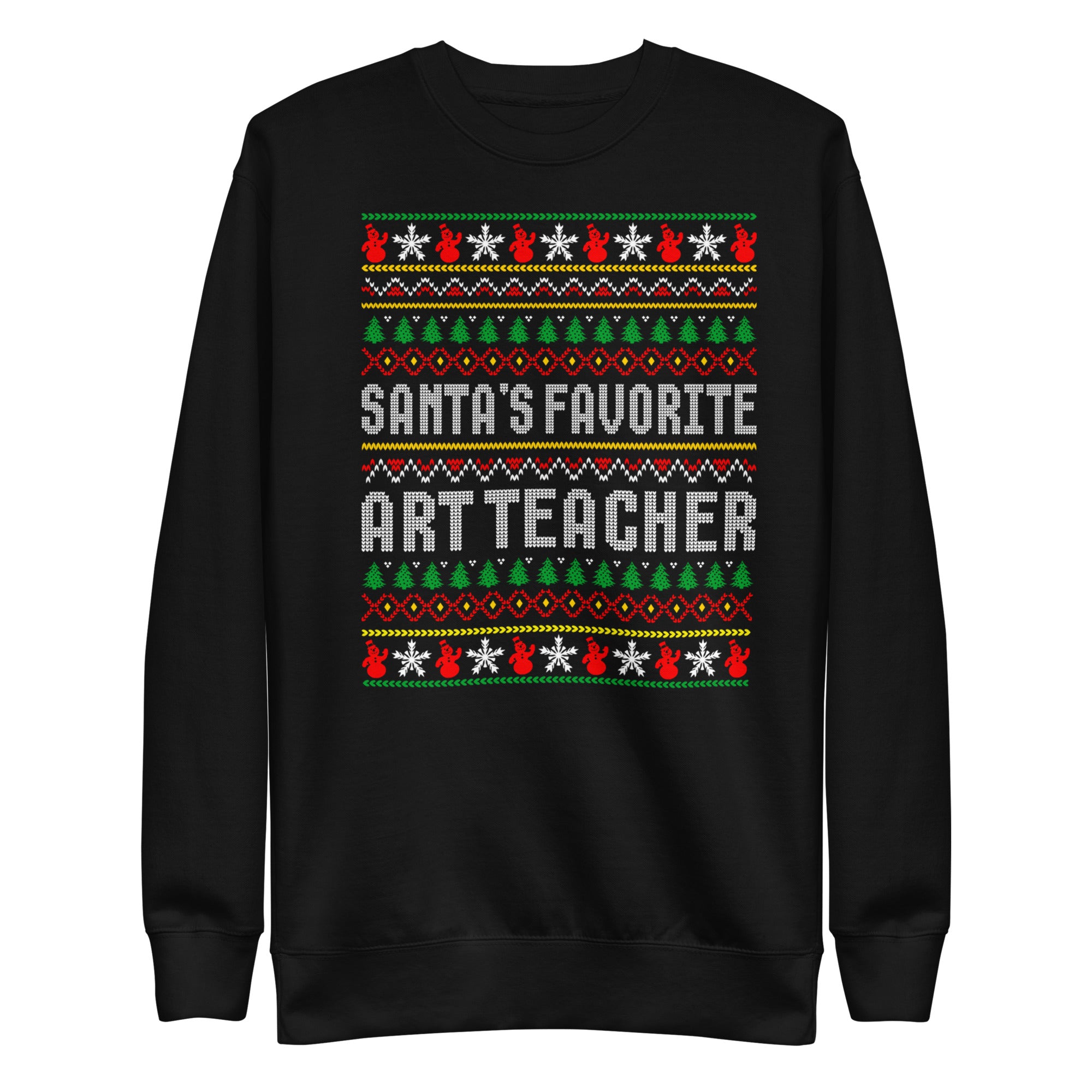 Santa's Favorite Art Teacher Premium Sweatshirt-Phoenix Styles