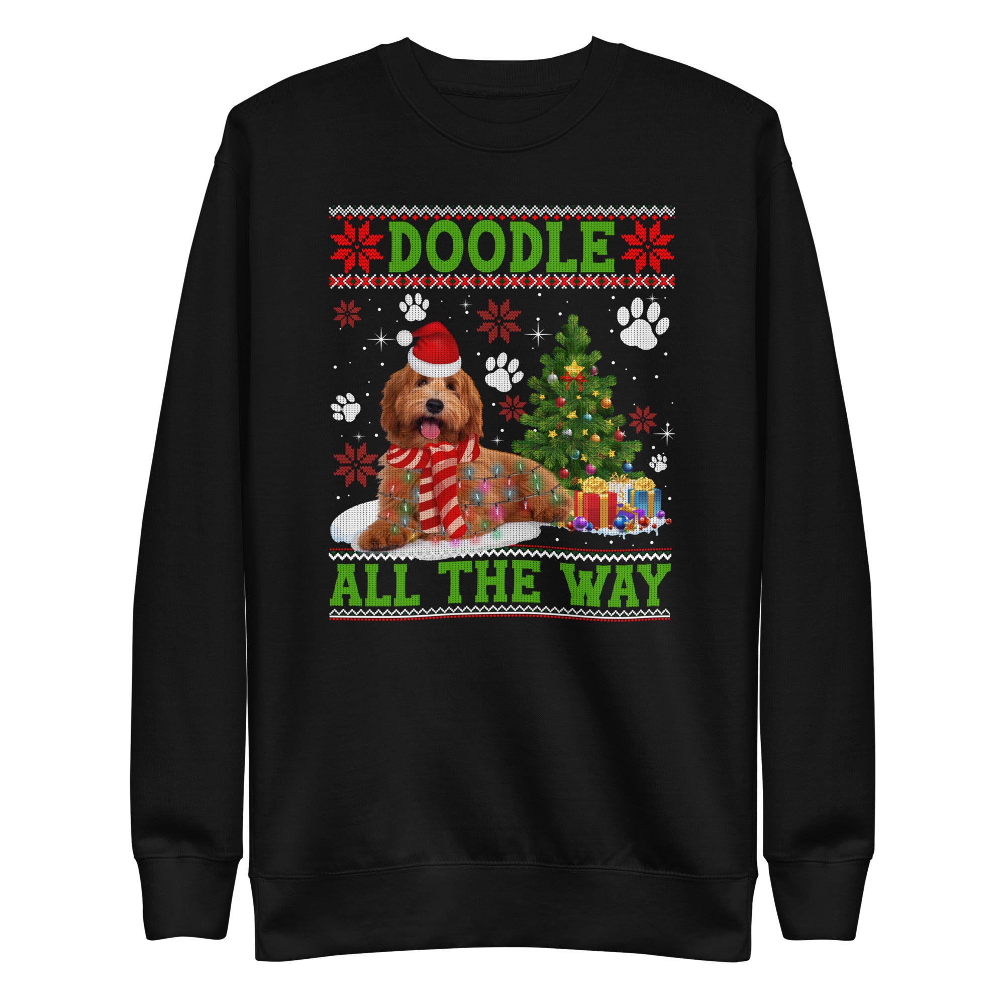 Doodle All The Way Premium Sweatshirt-Phoenix Styles