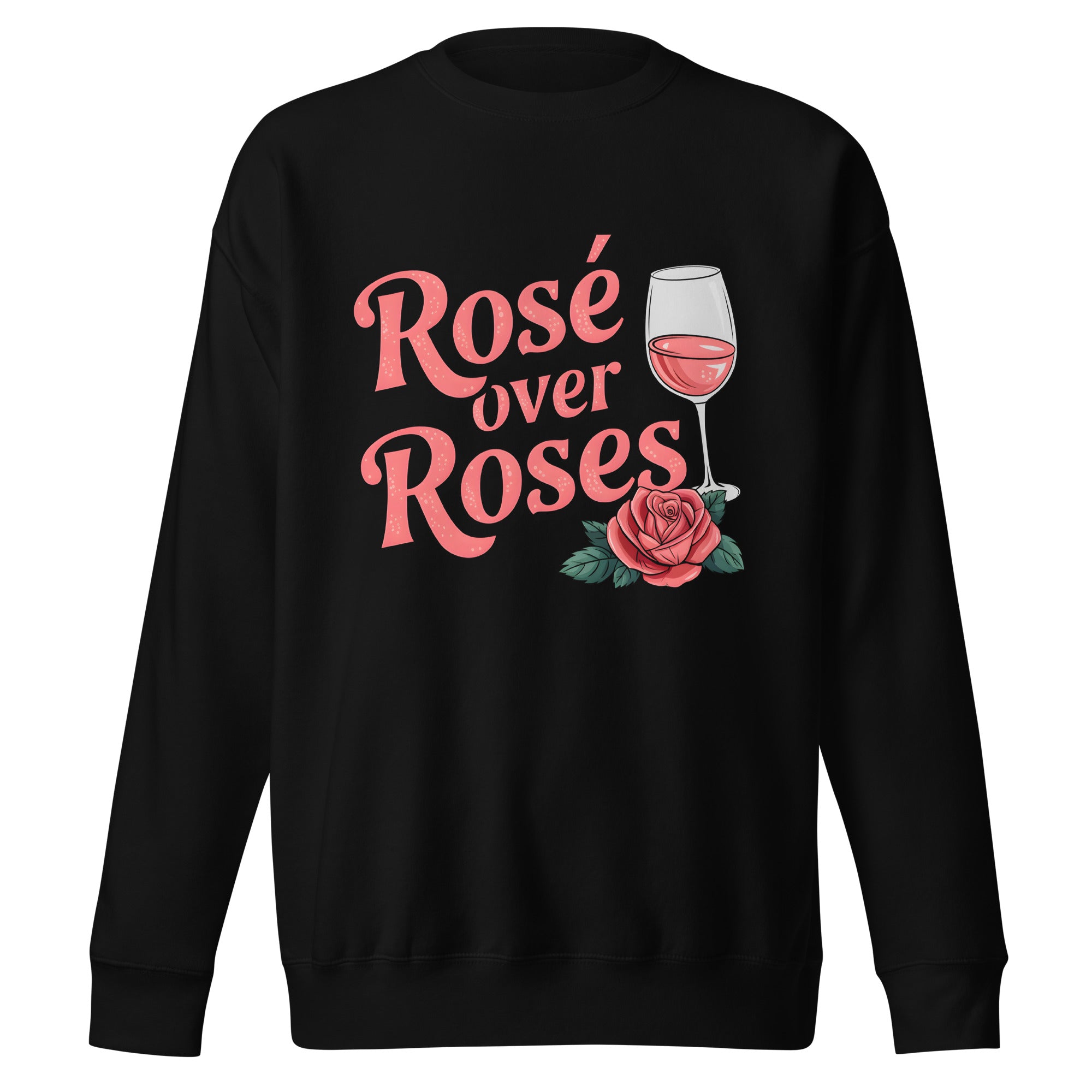 Rosé over Roses Premium Sweatshirt-Phoenix Styles