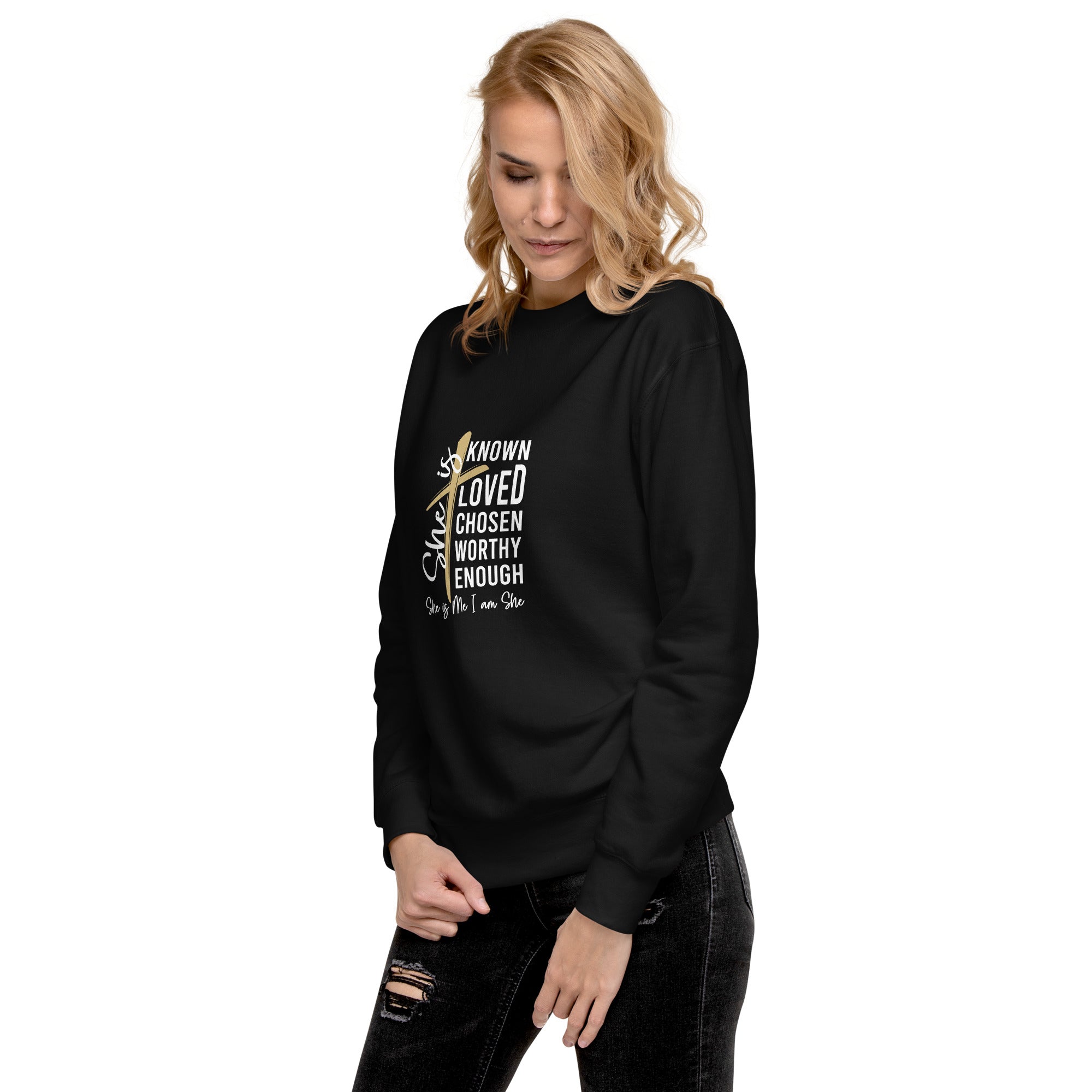 She Is Me and I Am She Premium Sweatshirt-Phoenix Styles