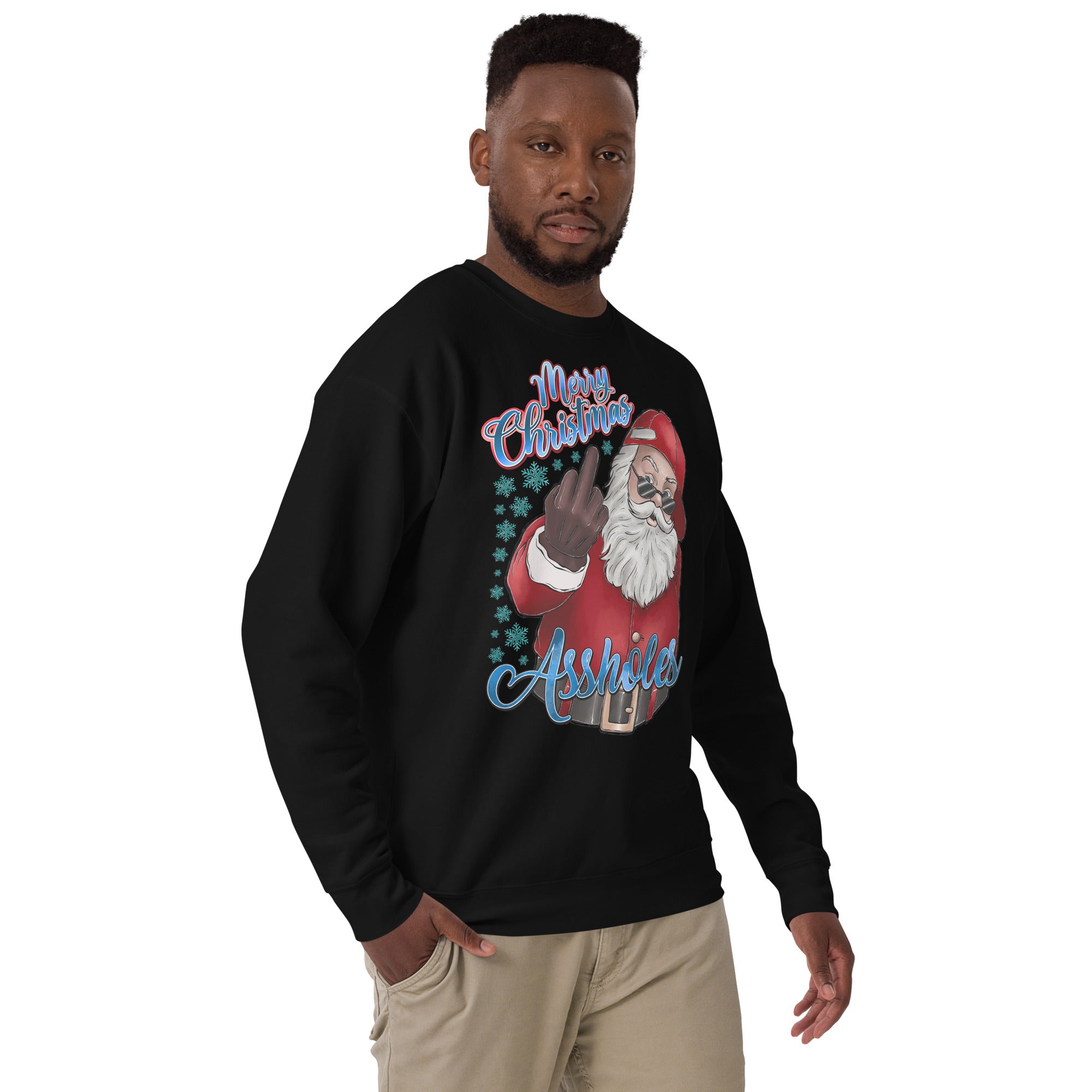 Merry Christmas Assholes Unisex Premium Sweatshirt-Phoenix Styles