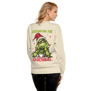 Just Waiting for Christmas Premium Sweatshirt-Phoenix Styles