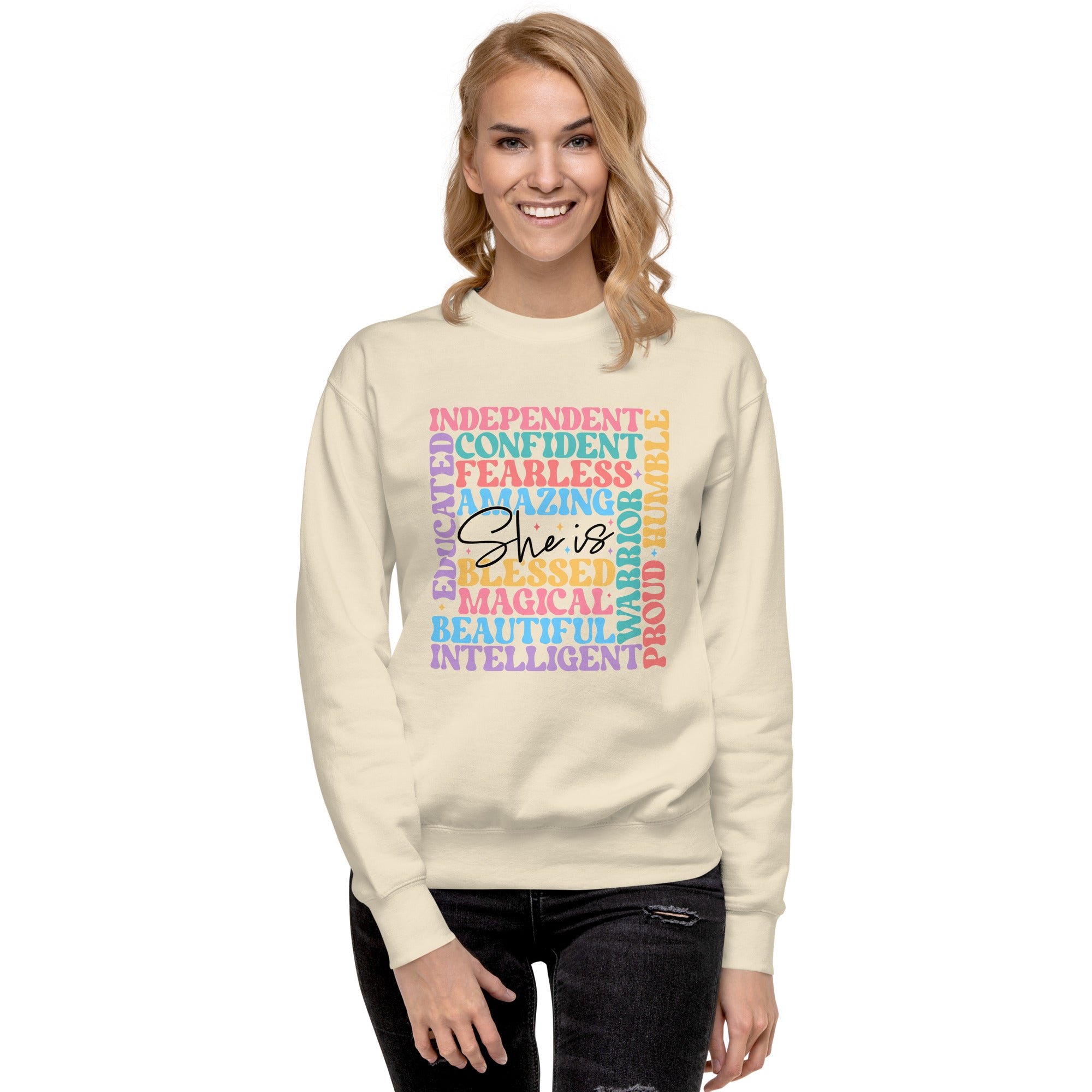 She Is Blessed Premium Sweatshirt-Phoenix Styles