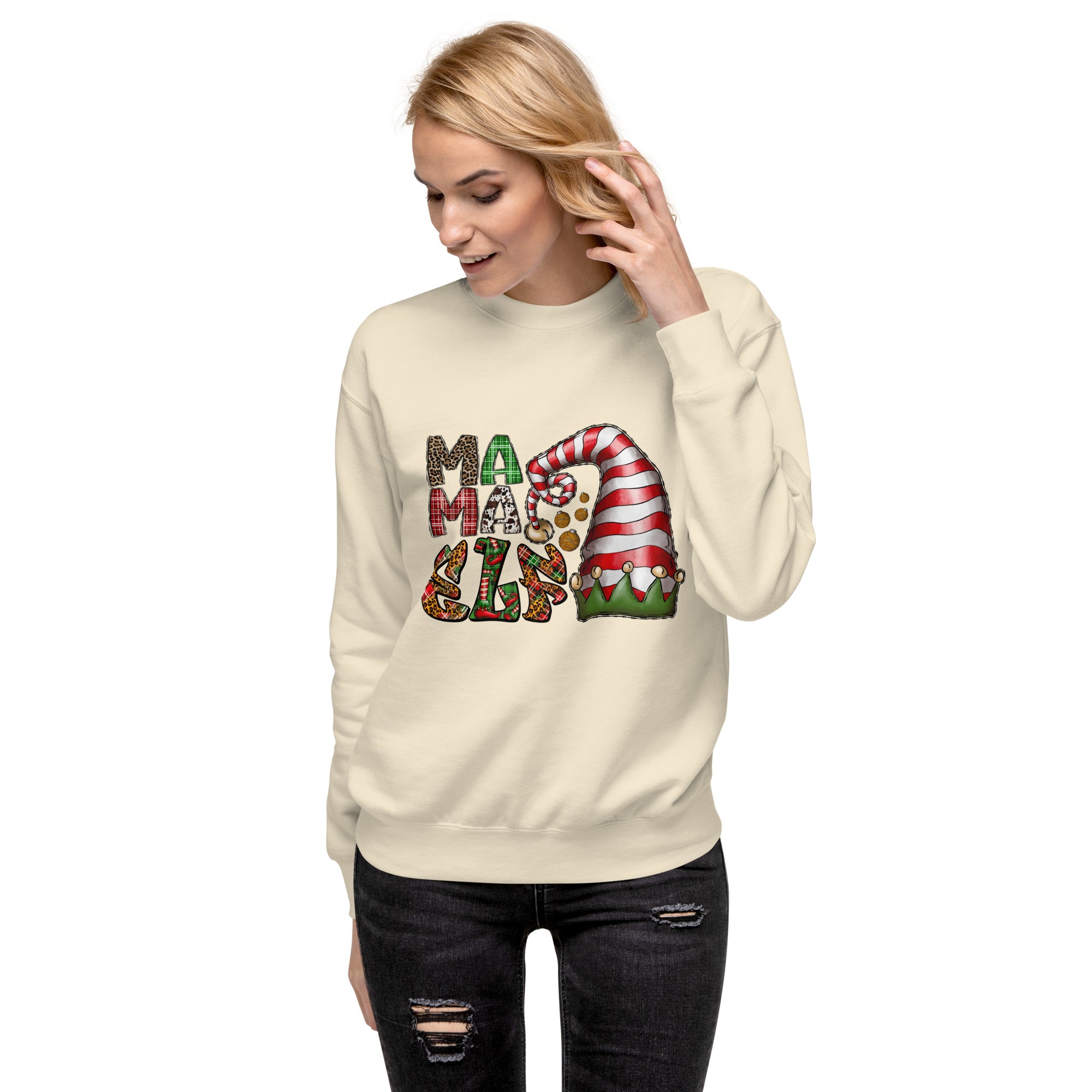 Mama Elf Premium Sweatshirt-Phoenix Styles