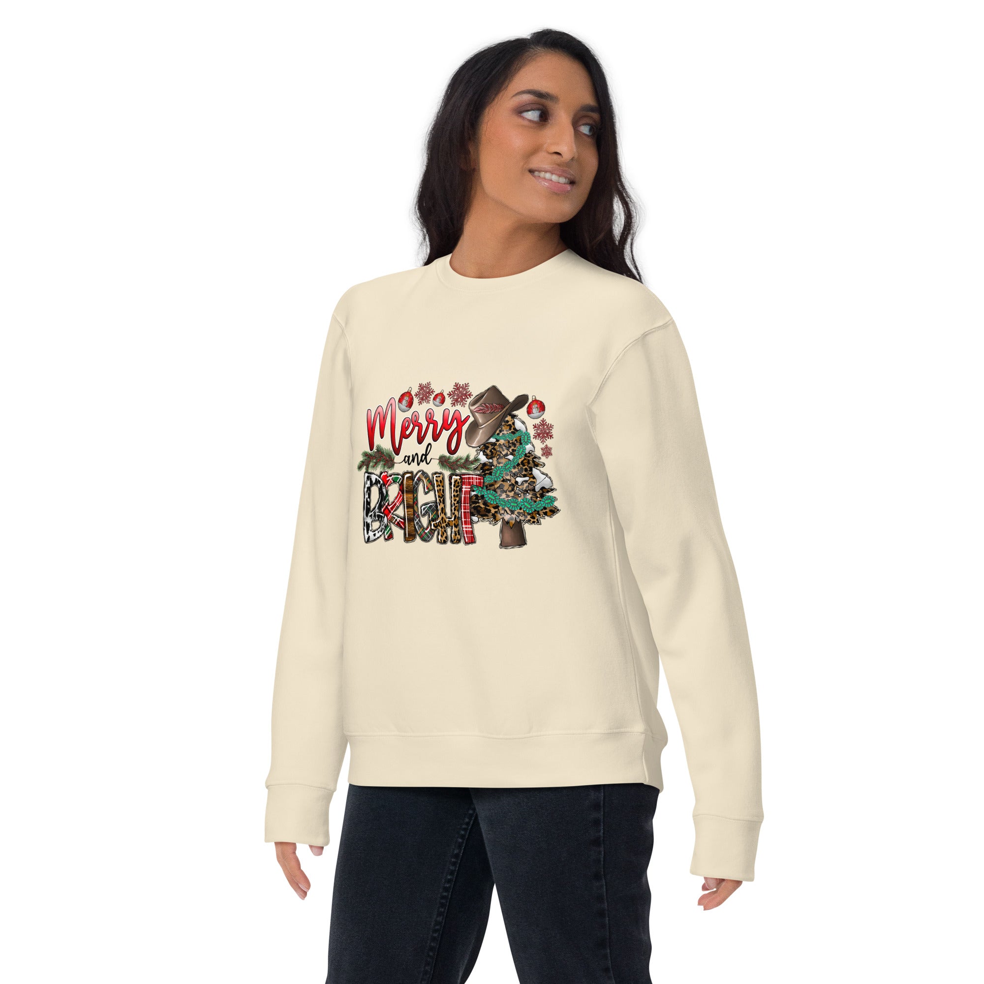 Merry and Bright Premium Sweatshirt-Phoenix Styles