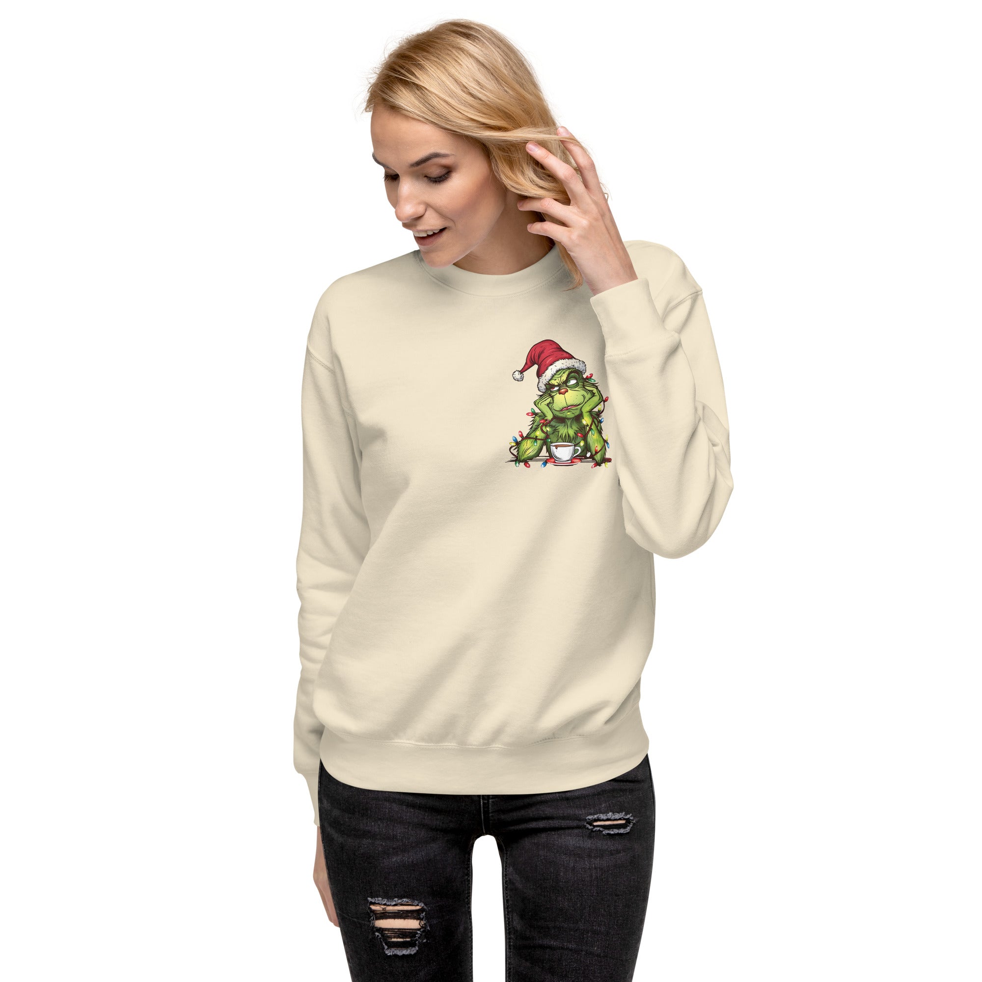 Just Waiting for Christmas Premium Sweatshirt-Phoenix Styles