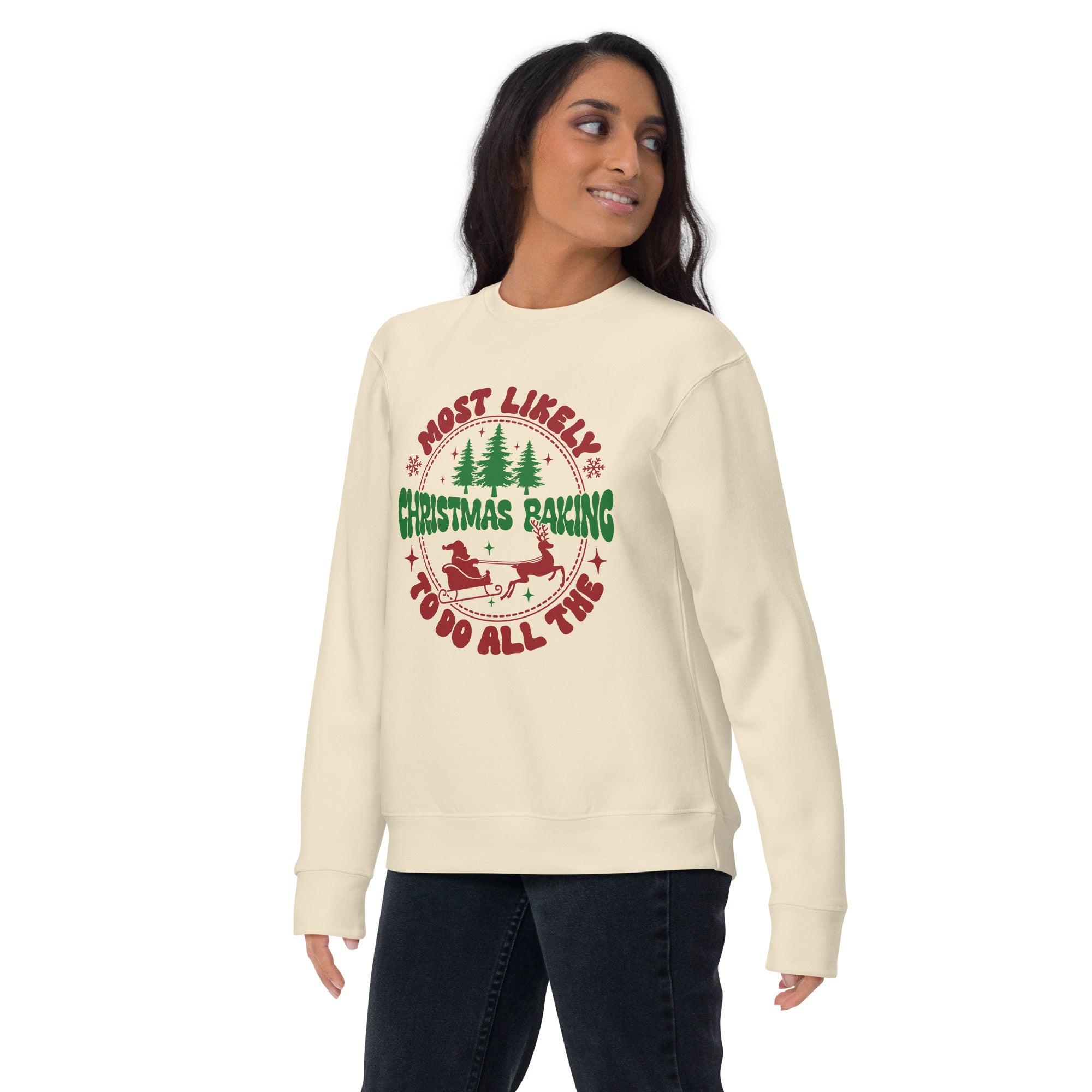 Most Likely To Do All The Christmas Baking Unisex Premium Sweatshirt-Phoenix Styles