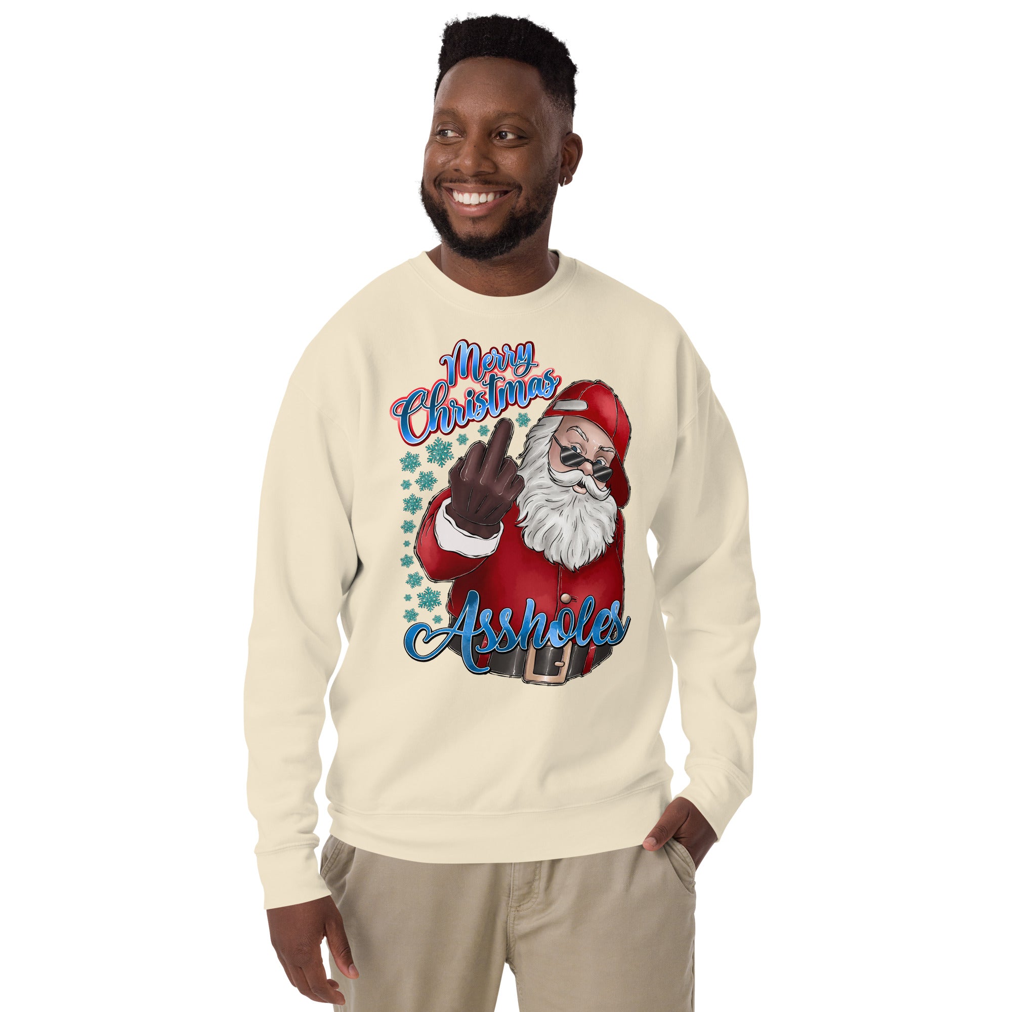 Merry Christmas Assholes Unisex Premium Sweatshirt-Phoenix Styles