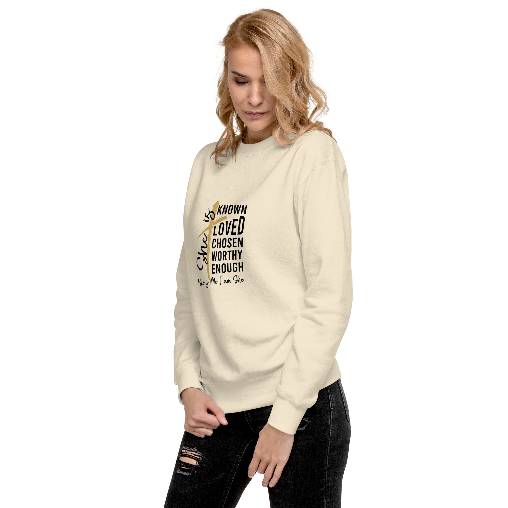 She Is Me and I am She Premium Sweatshirt-Phoenix Styles