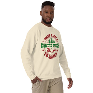 Most Likely To Crash Santa's Sleigh Unisex Premium Sweatshirt-Phoenix Styles