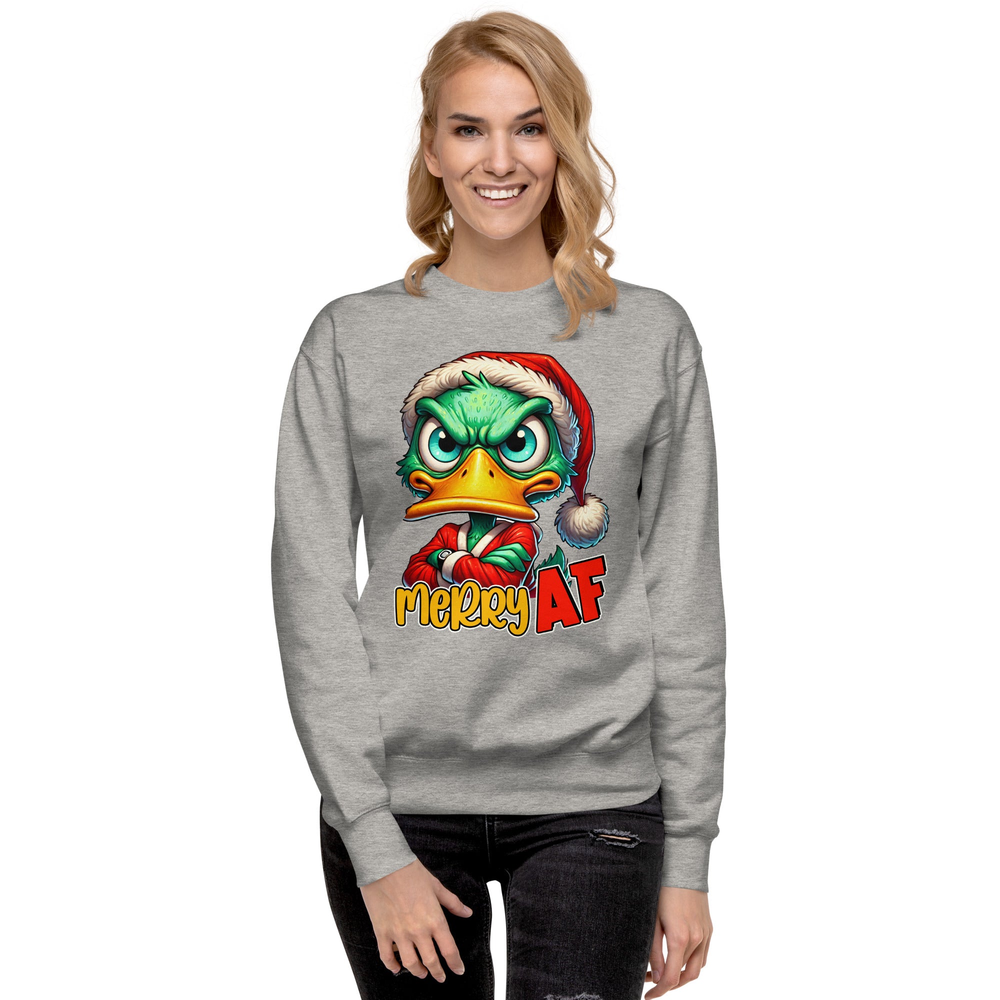 Merry AF Unisex Premium Sweatshirt-Phoenix Styles