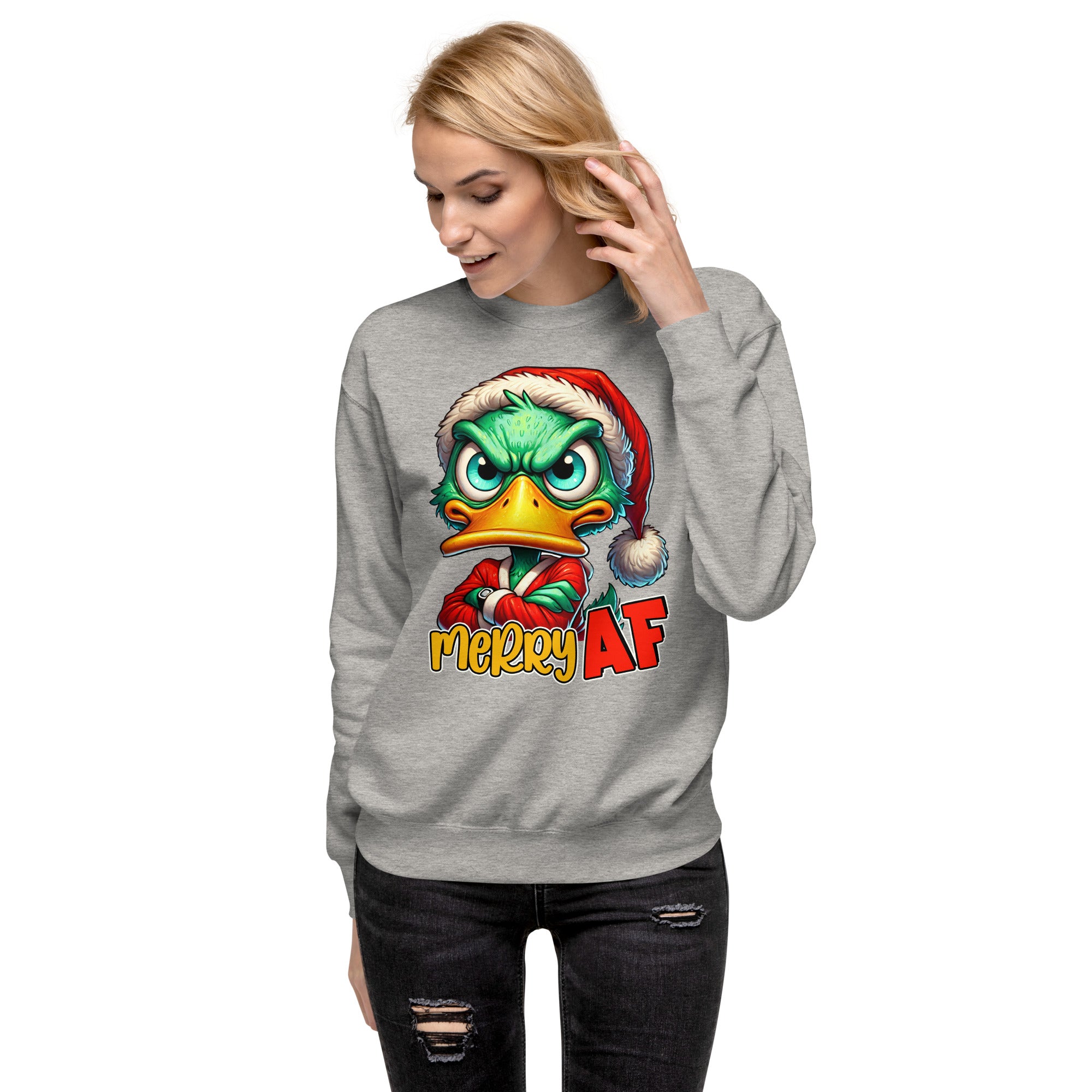 Merry AF Unisex Premium Sweatshirt-Phoenix Styles