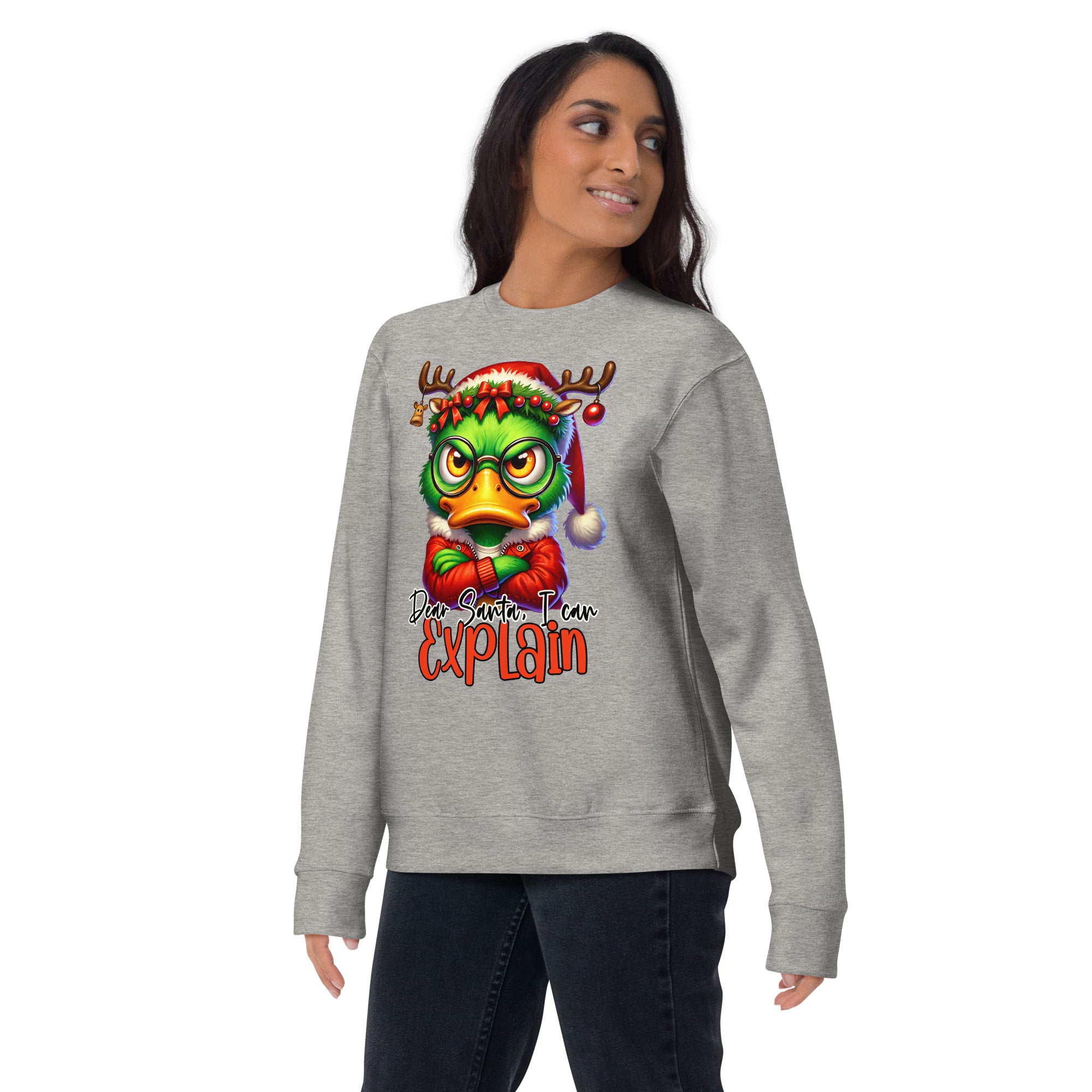 Dear Santa I Can Explain Premium Sweatshirt-Phoenix Styles